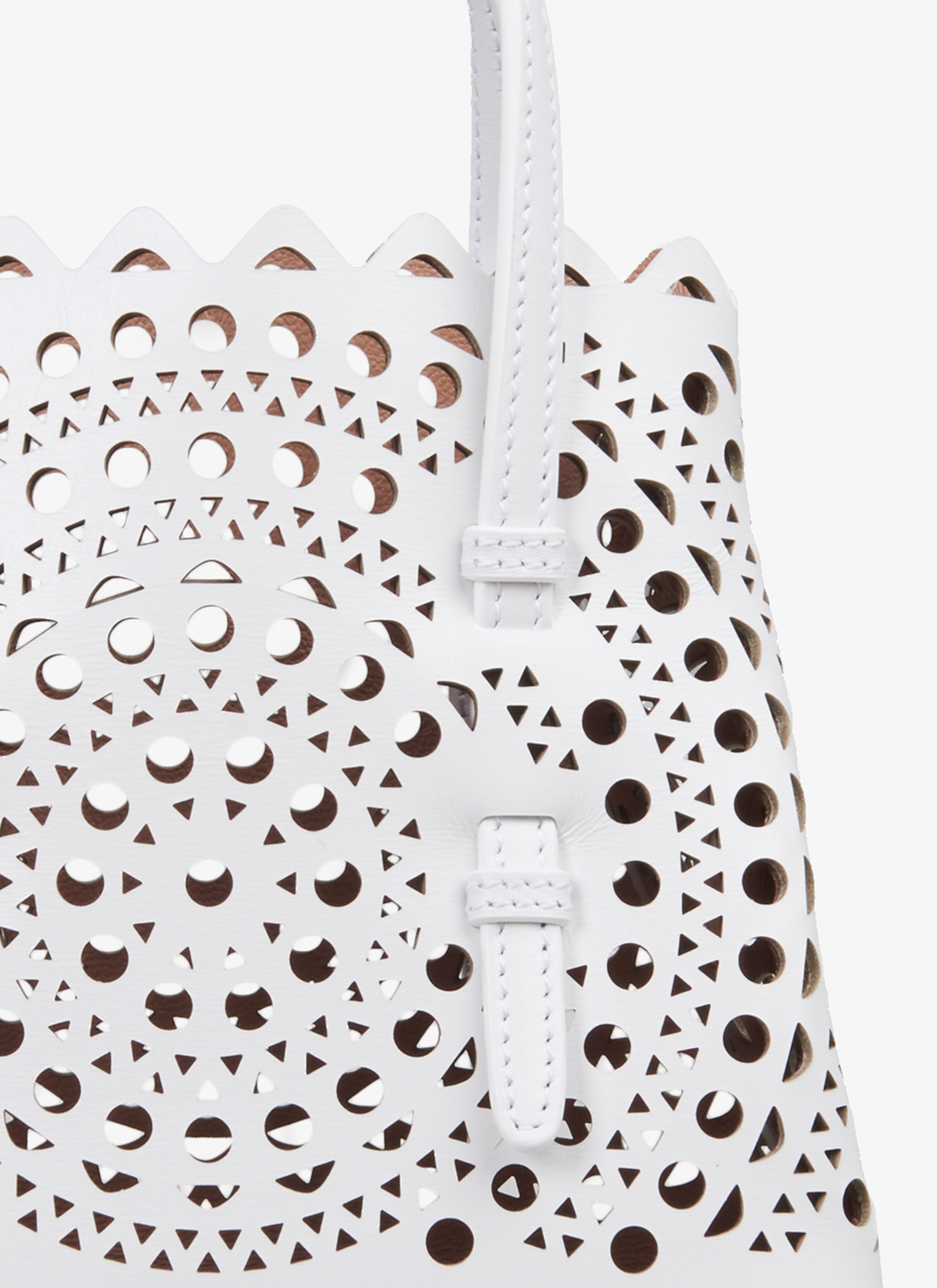ALAÏA WHITE MINA 16 MICRO BAG