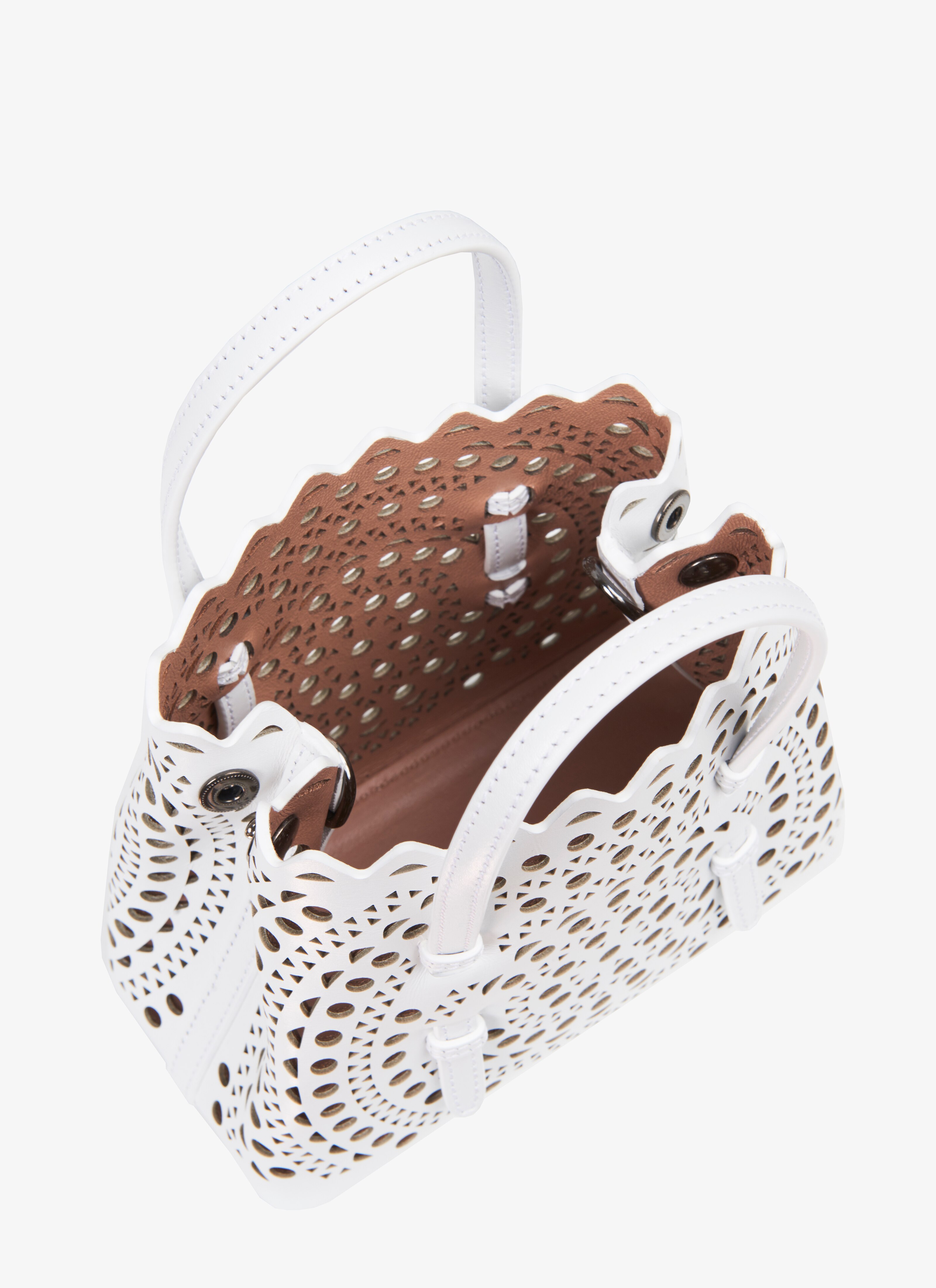 ALAÏA WHITE MINA 16 MICRO BAG