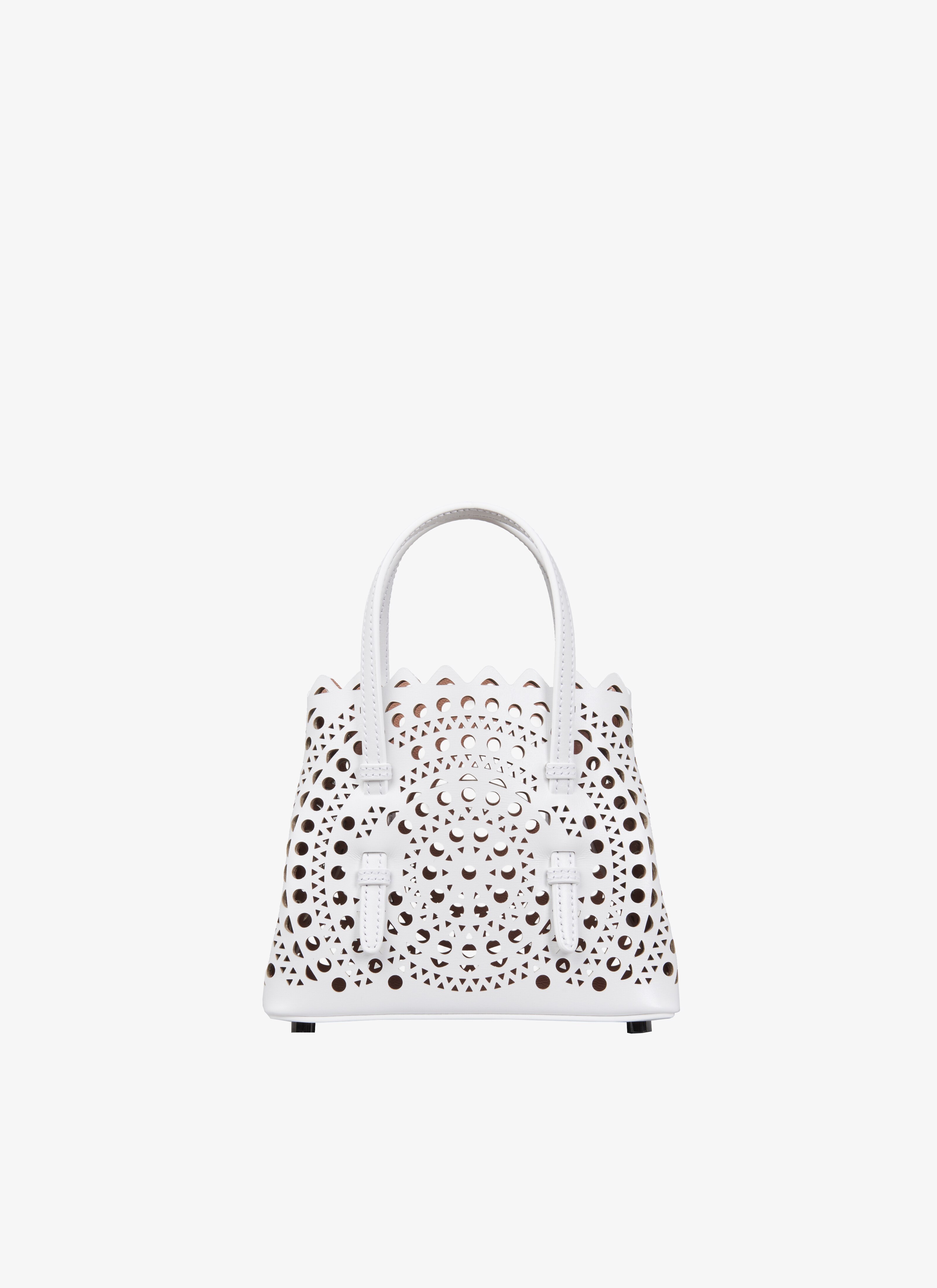 ALAÏA WHITE MINA 16 MICRO BAG