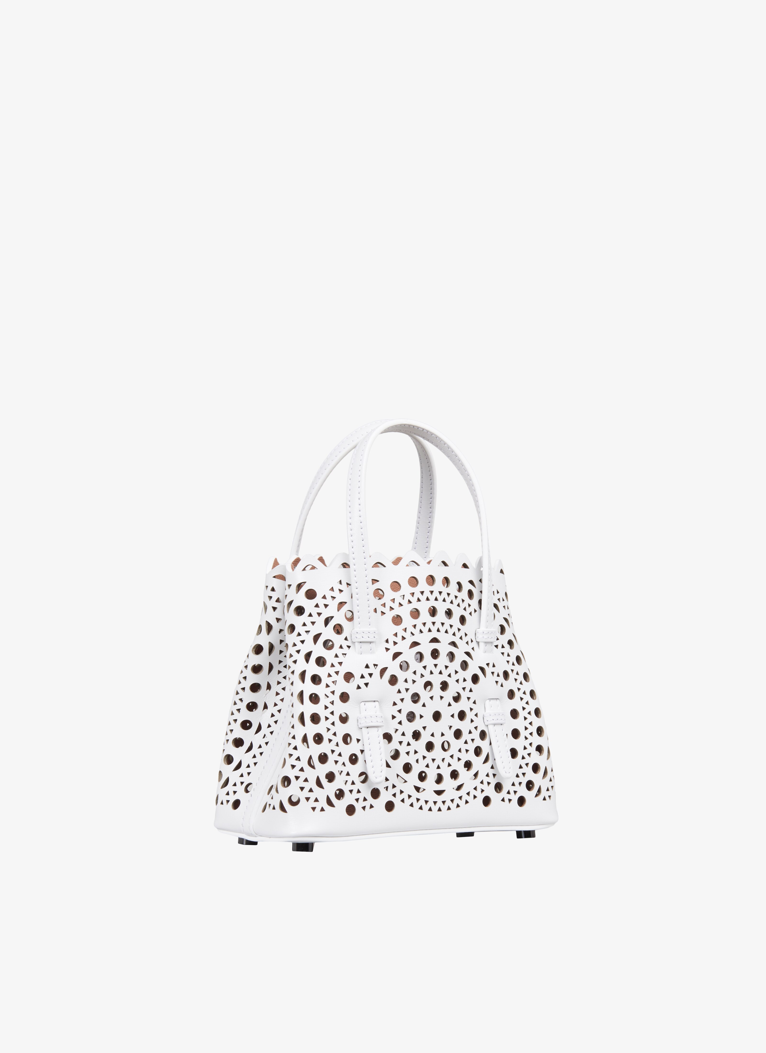 ALAÏA WHITE MINA 16 MICRO BAG
