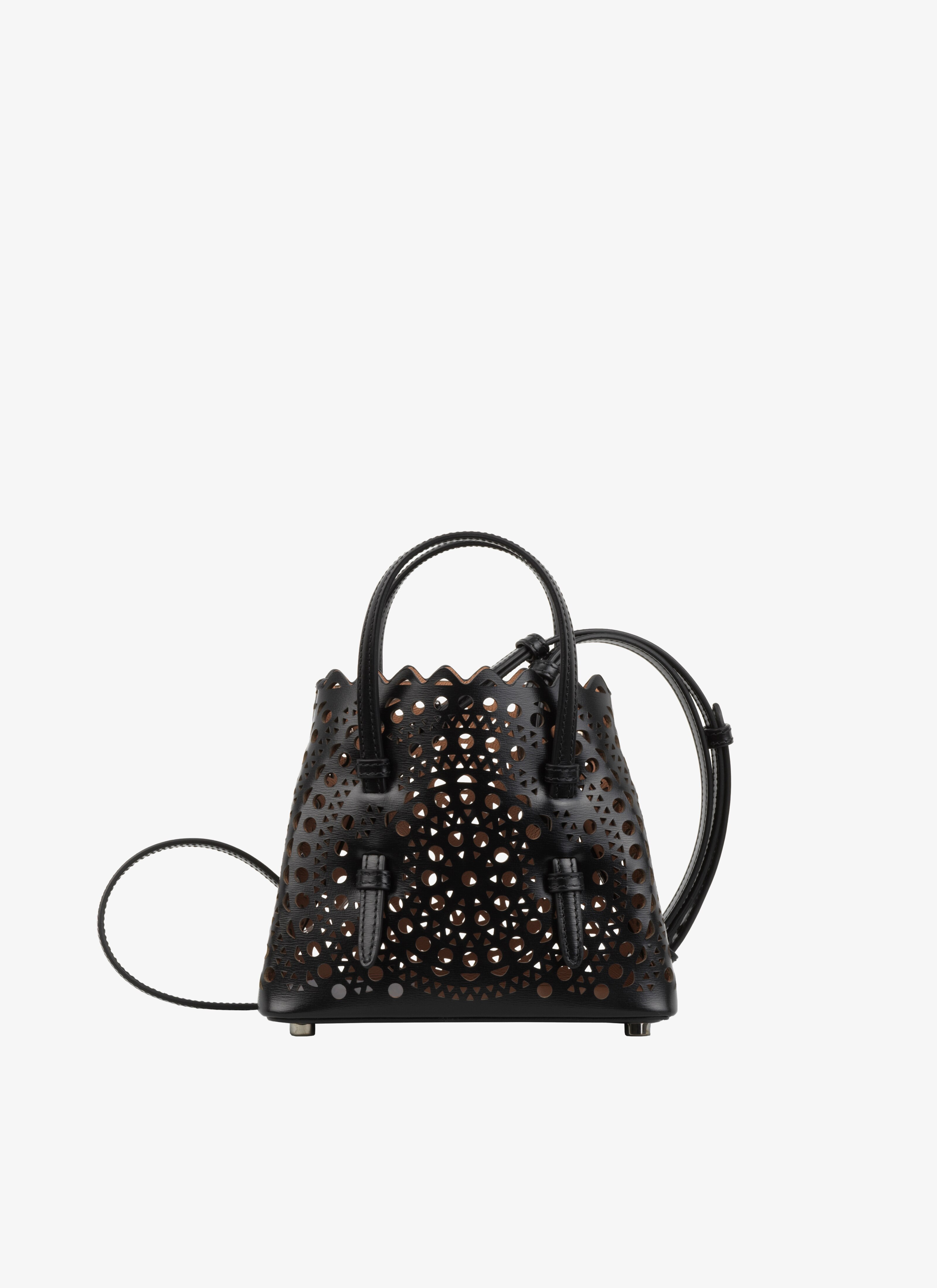 ALAÏA BLACK MINA 16 MICRO BAG
