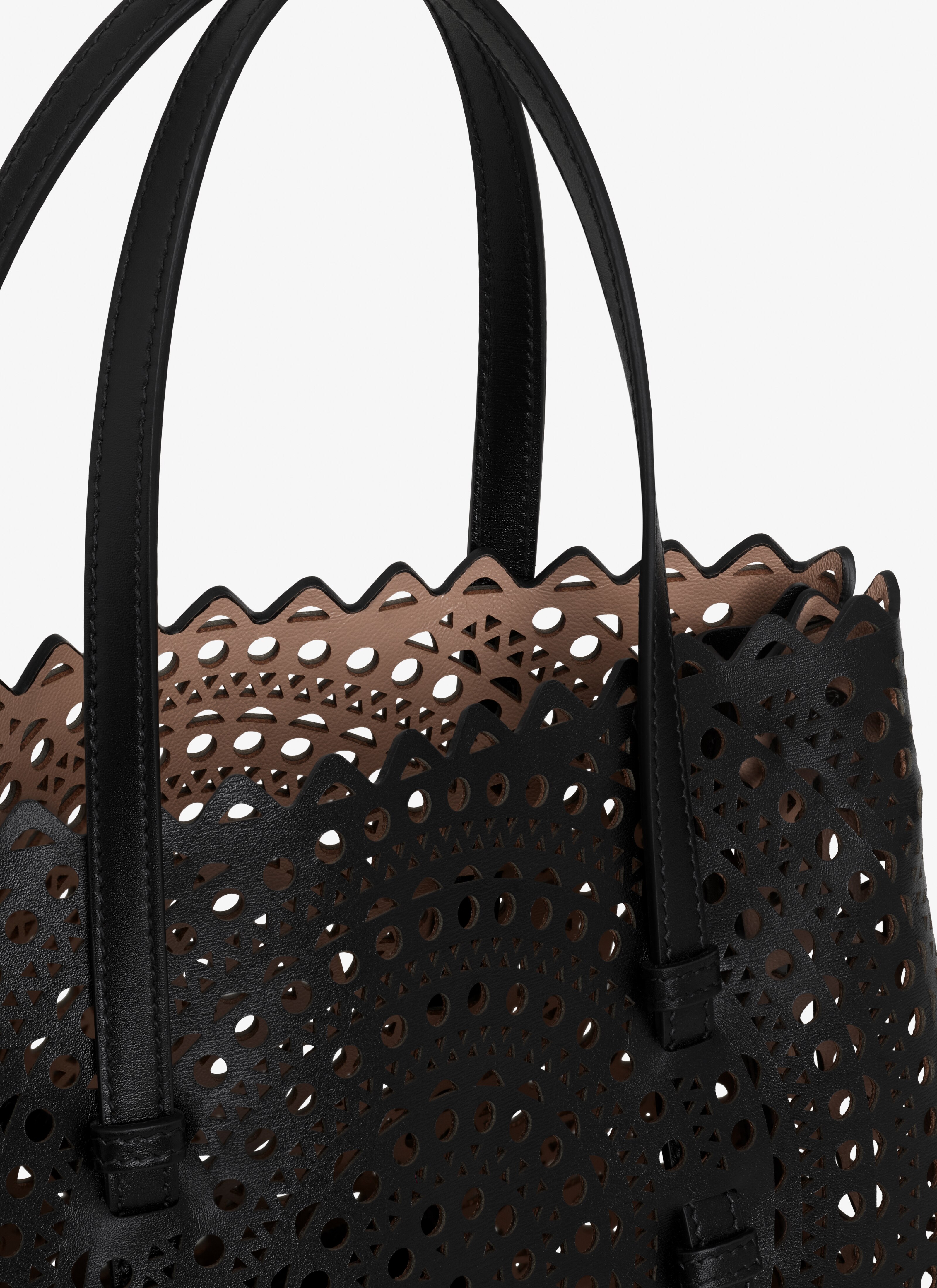 ALAÏA BLACK MINA 25 BAG IN VIENNE CALFSKIN