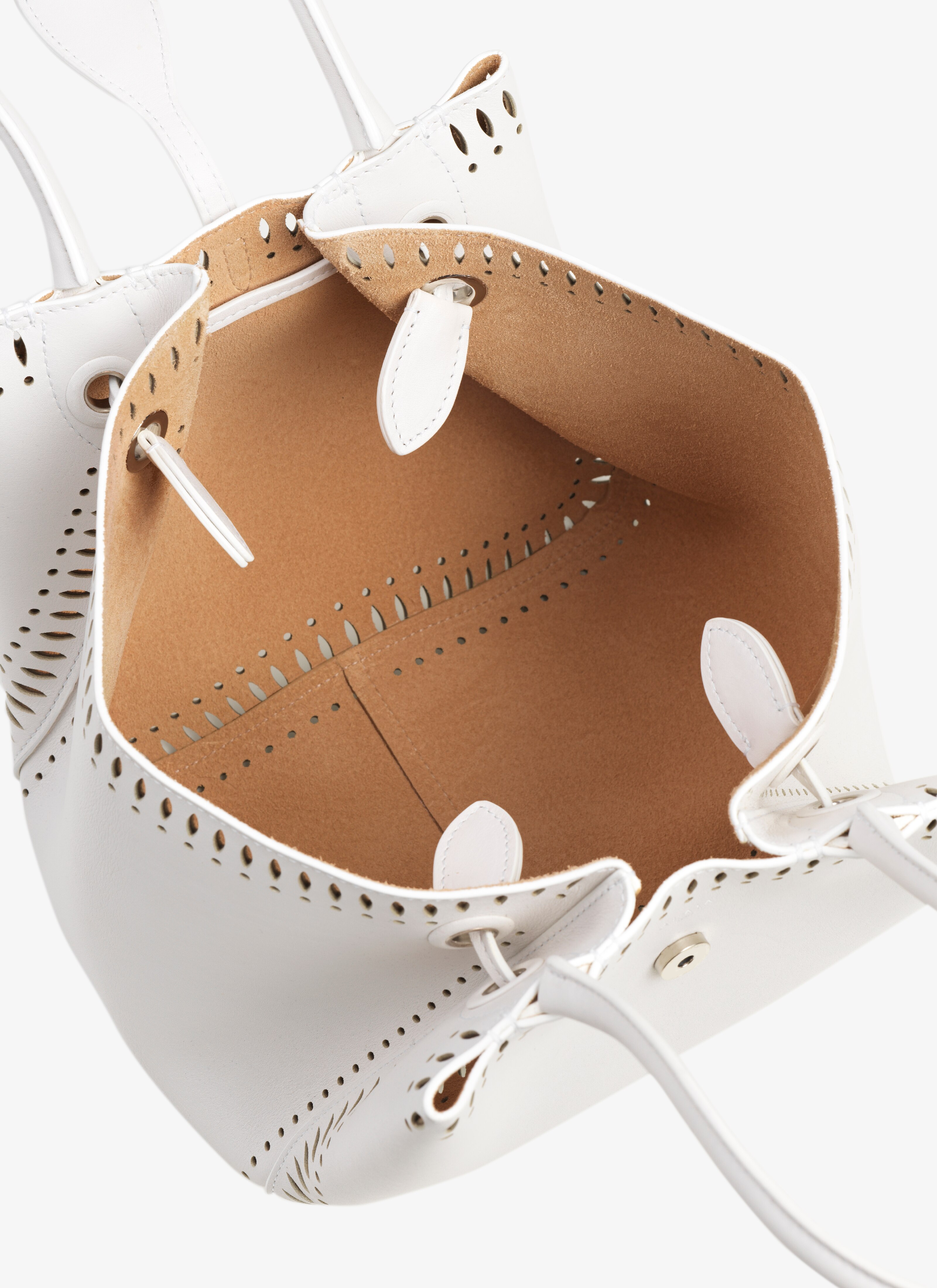 ALAÏA OPTIC WHITE HANDBAGS