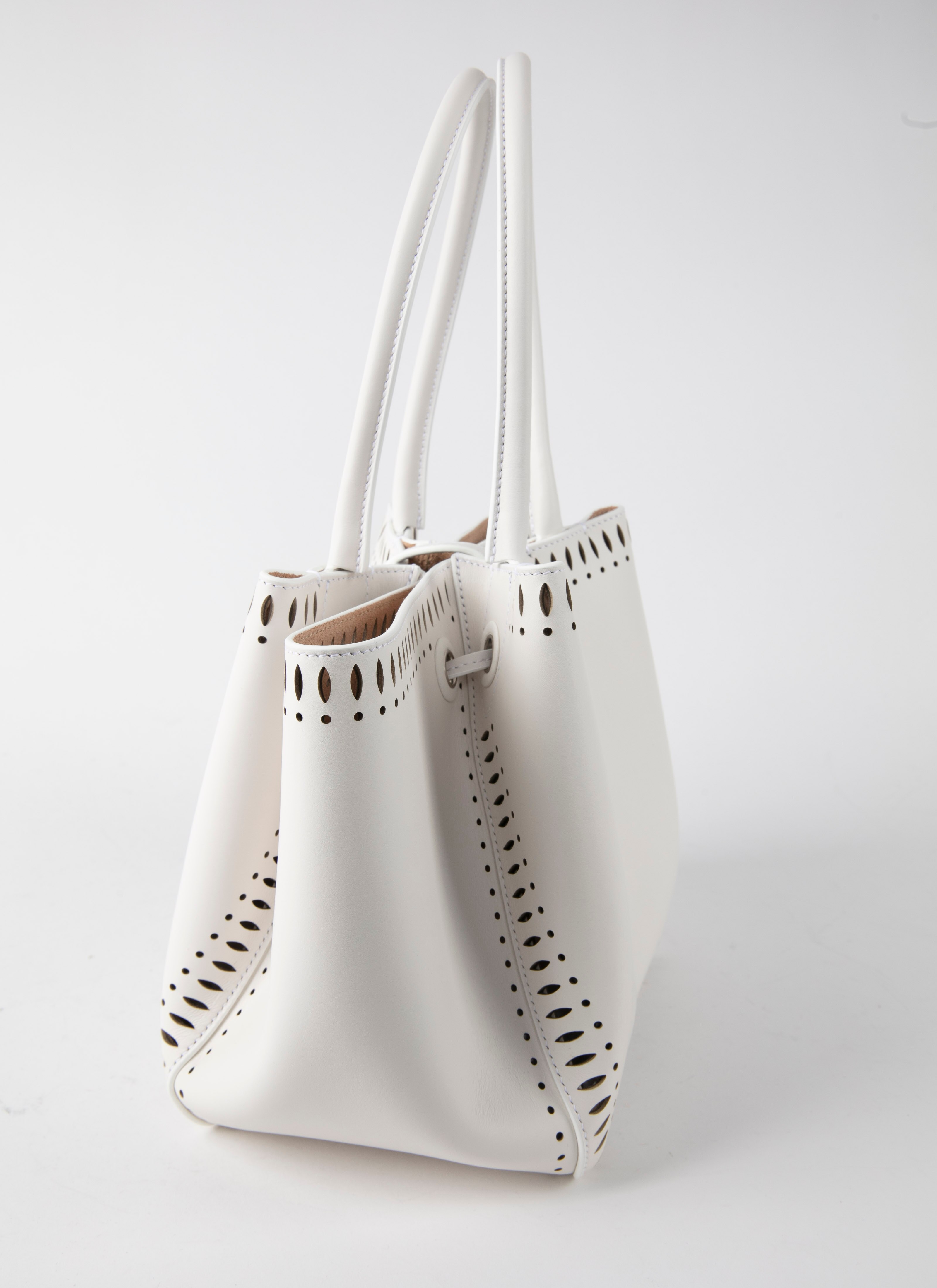 ALAÏA OPTIC WHITE HANDBAGS