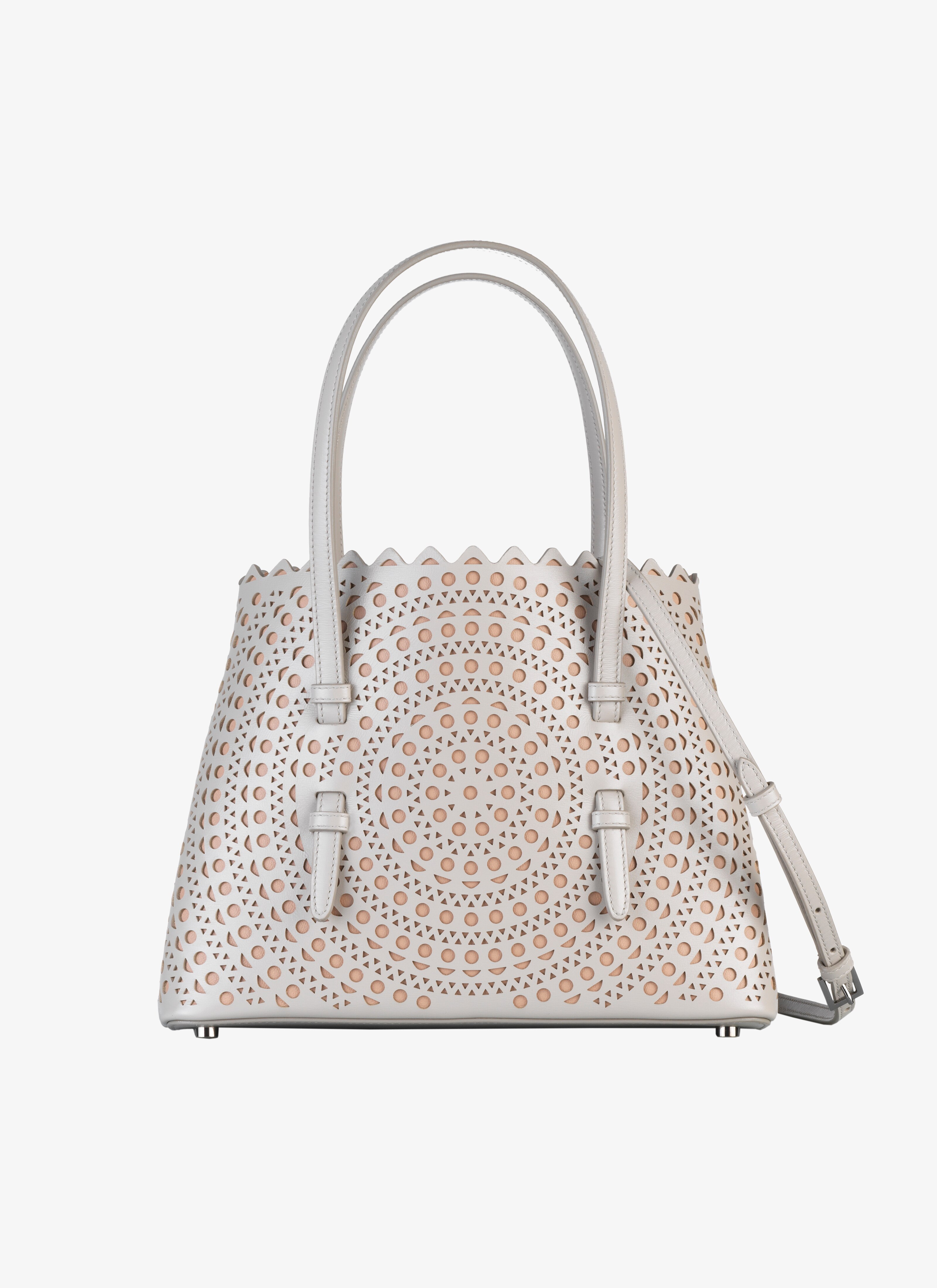 ALAÏA PERLE/SANDY MINA 25 TOTE BAG
