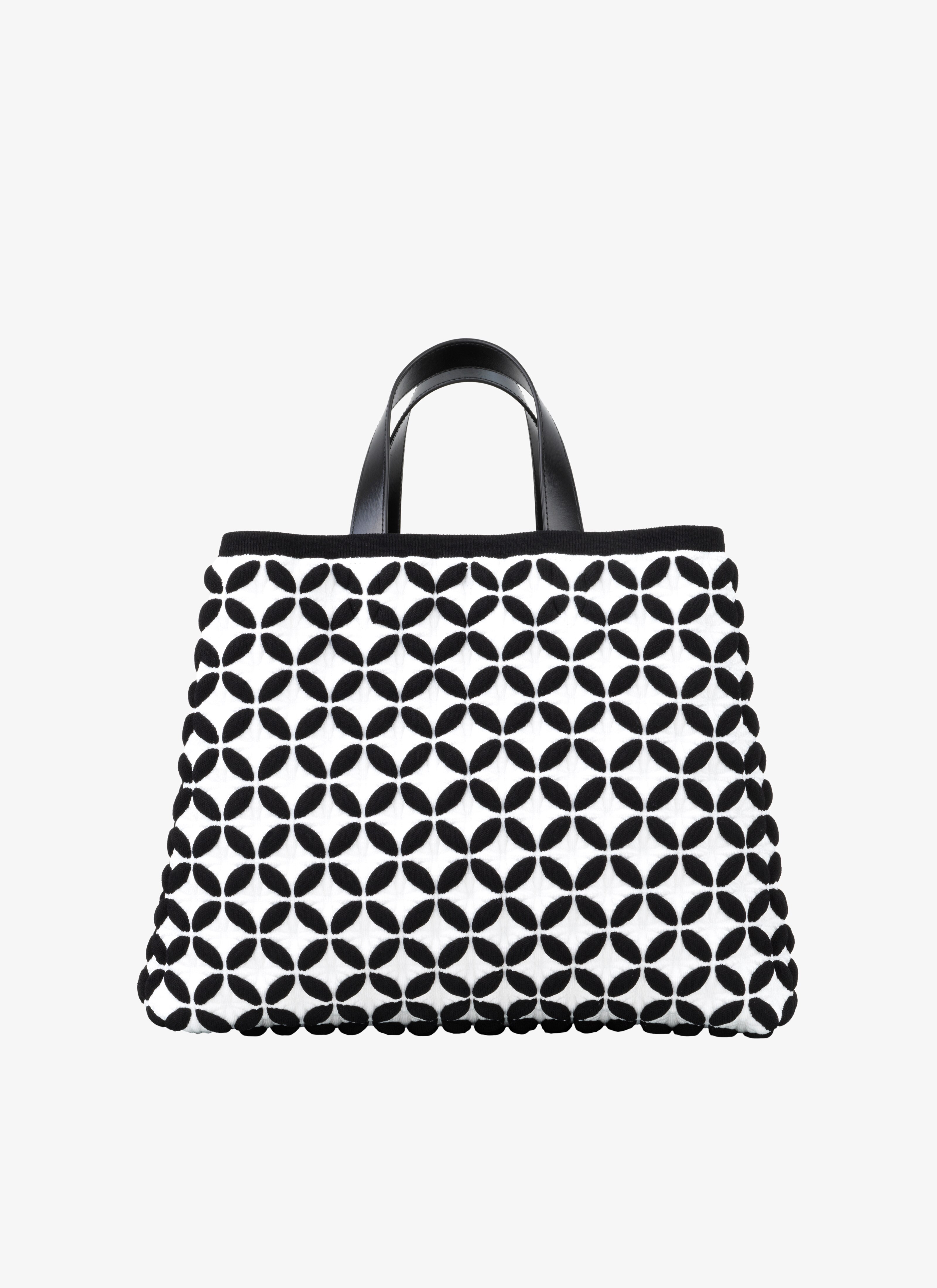 ALAÏA SAC CABAS EN MAILLE NOIR/BLANC