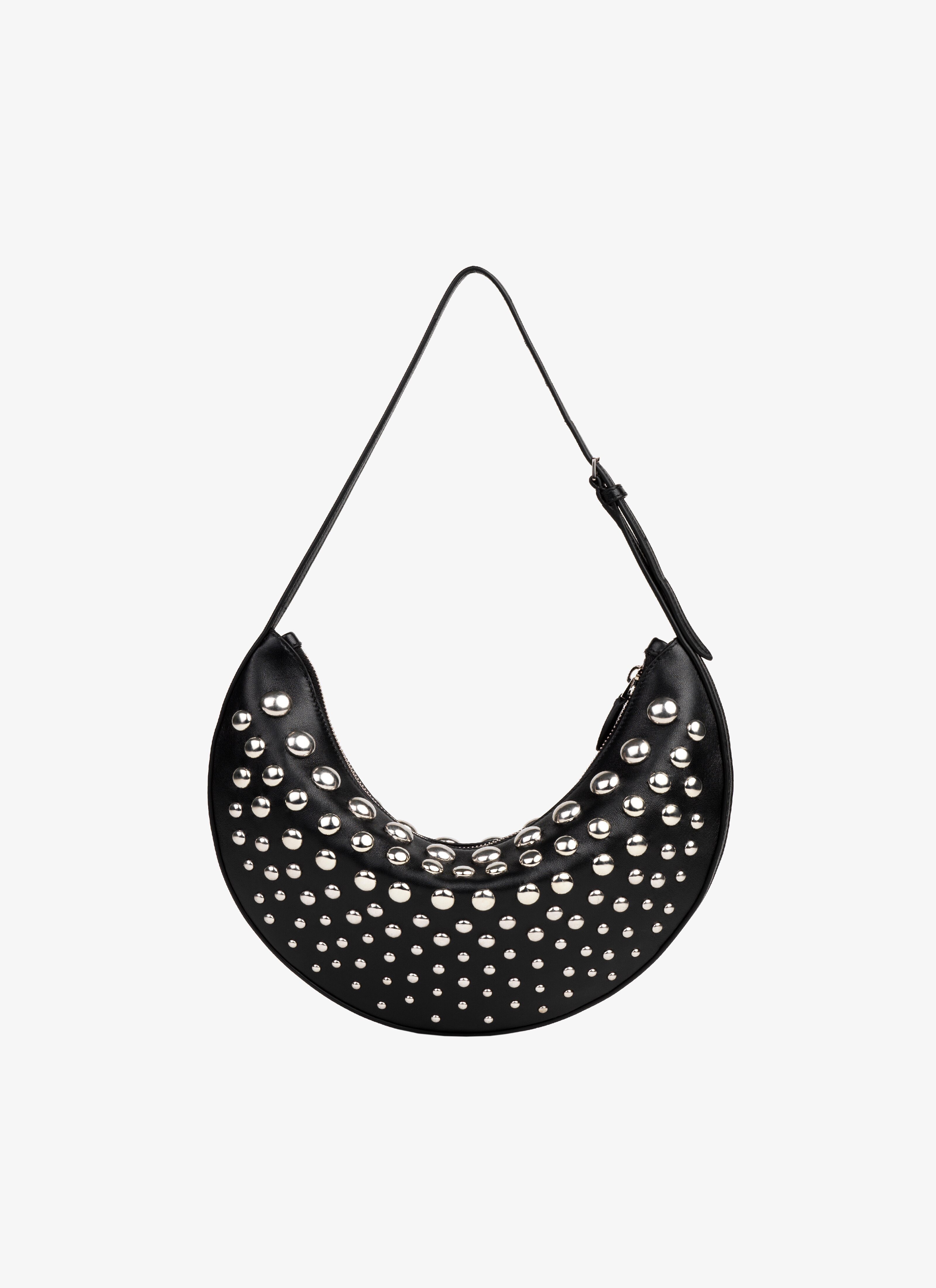 ALAÏA BORSA DEMI-LUNE CON BORCHIE   NERO
