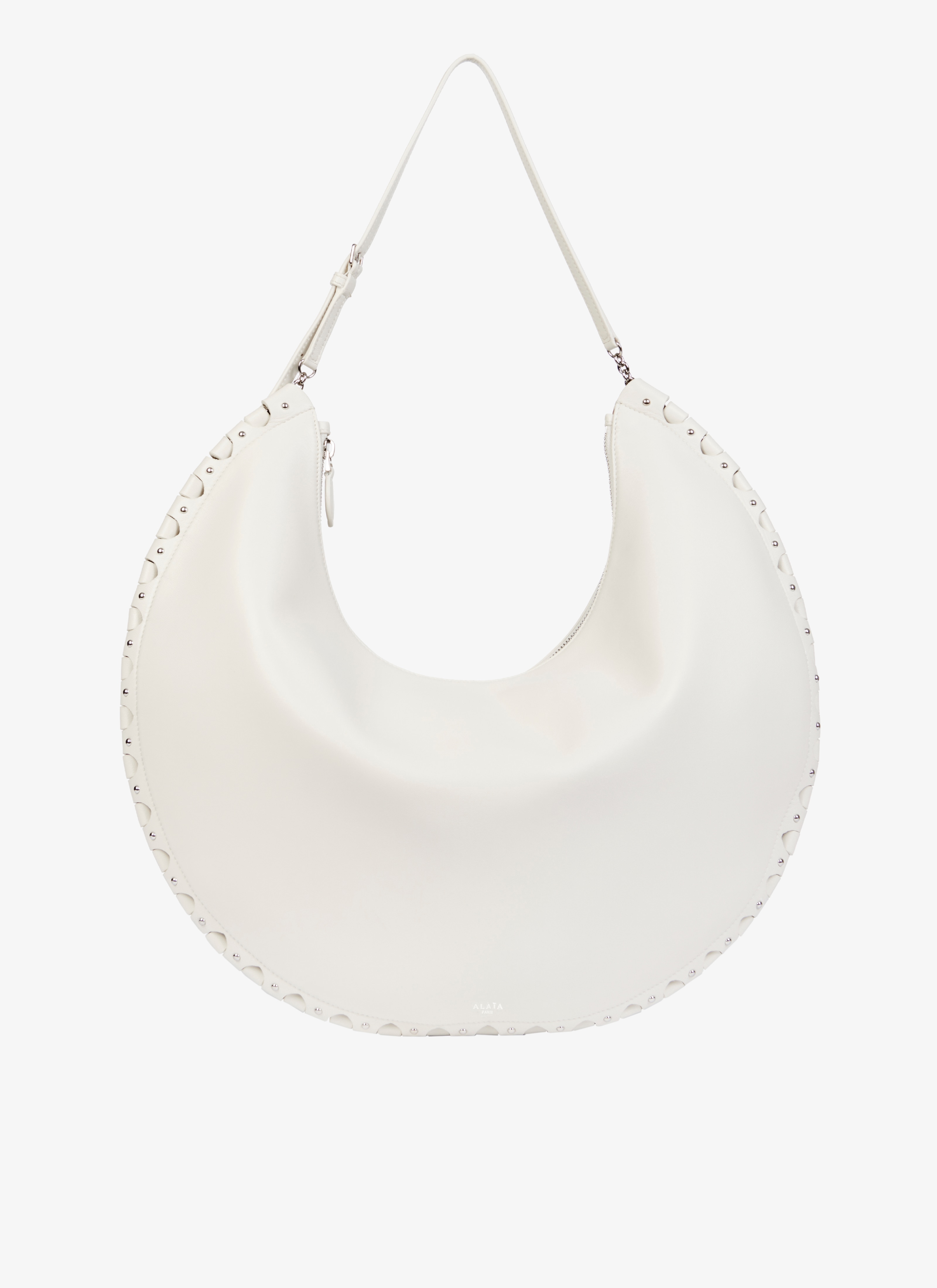ALAÏA IVORY LARGE DEMI-LUNE BAG