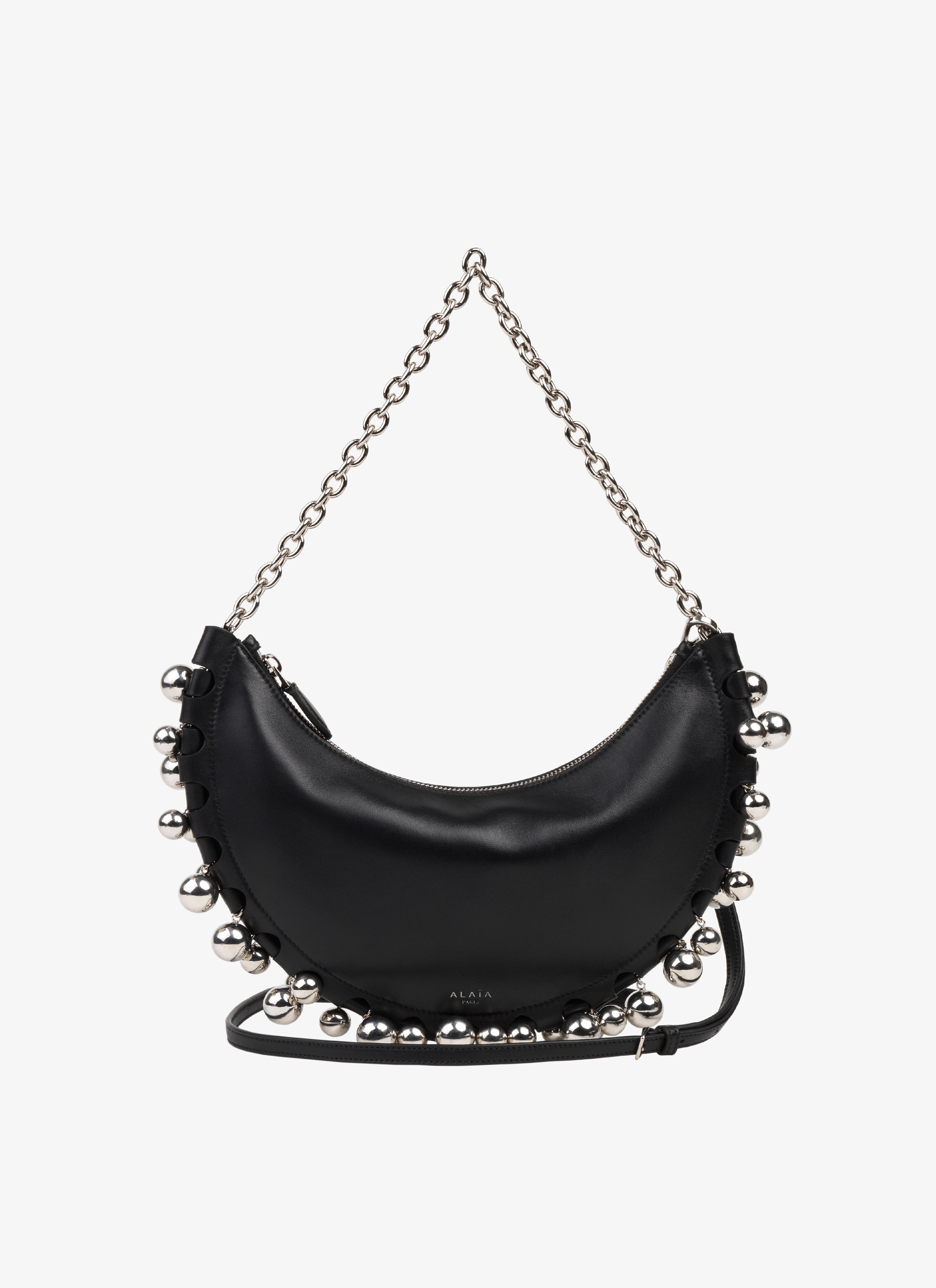 ALAÏA BLACK DEMI-LUNE BELLS BAG
