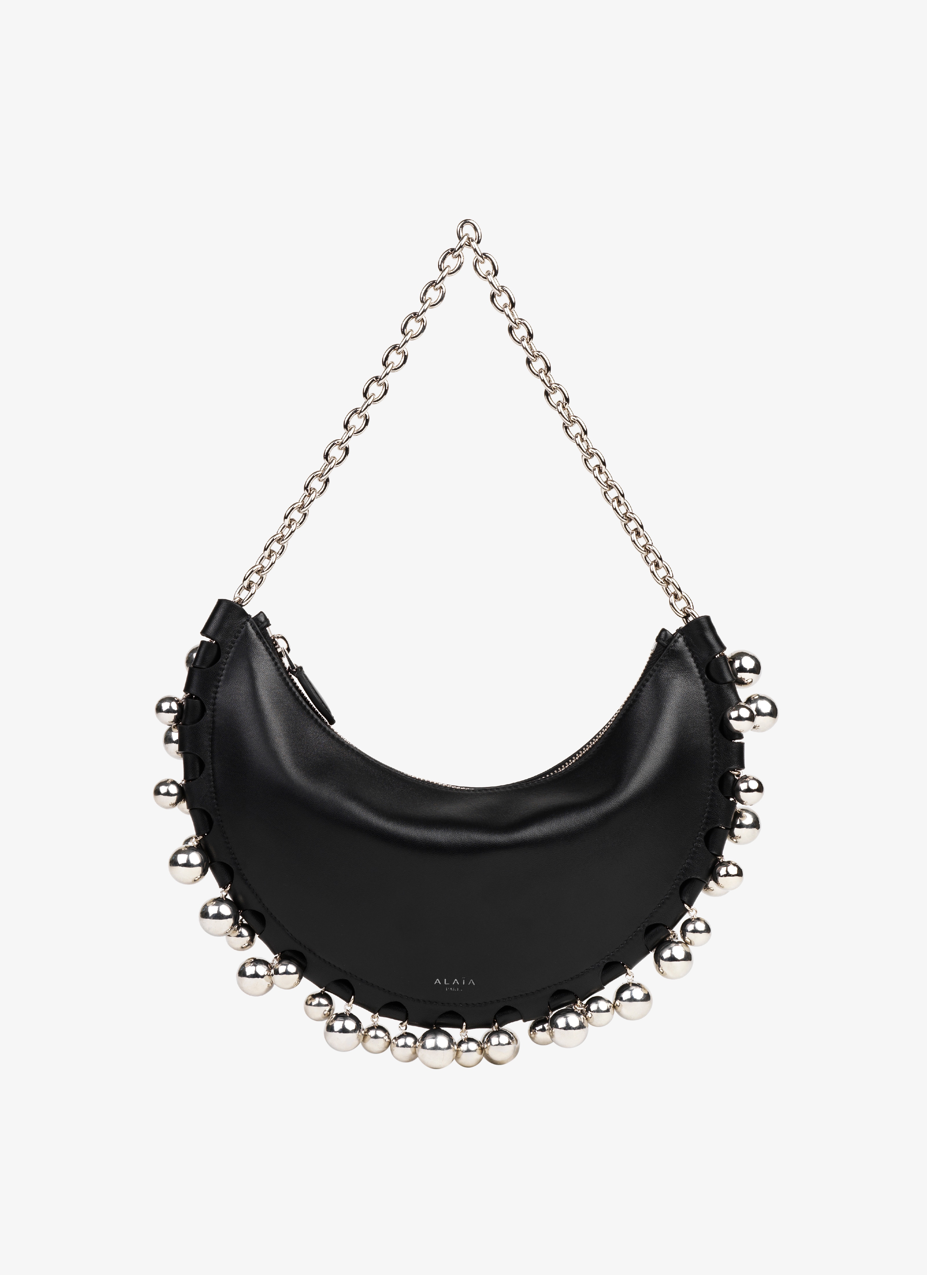 ALAÏA BLACK DEMI-LUNE BELLS BAG