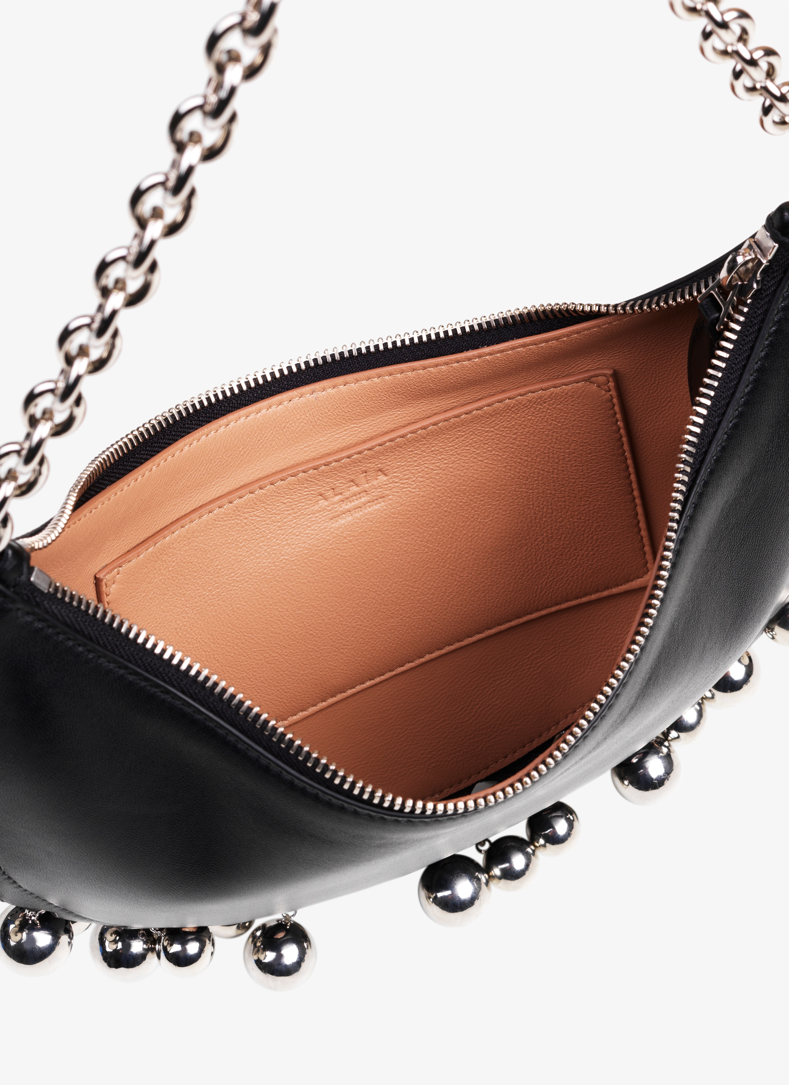 ALAÏA BLACK DEMI-LUNE BELLS BAG