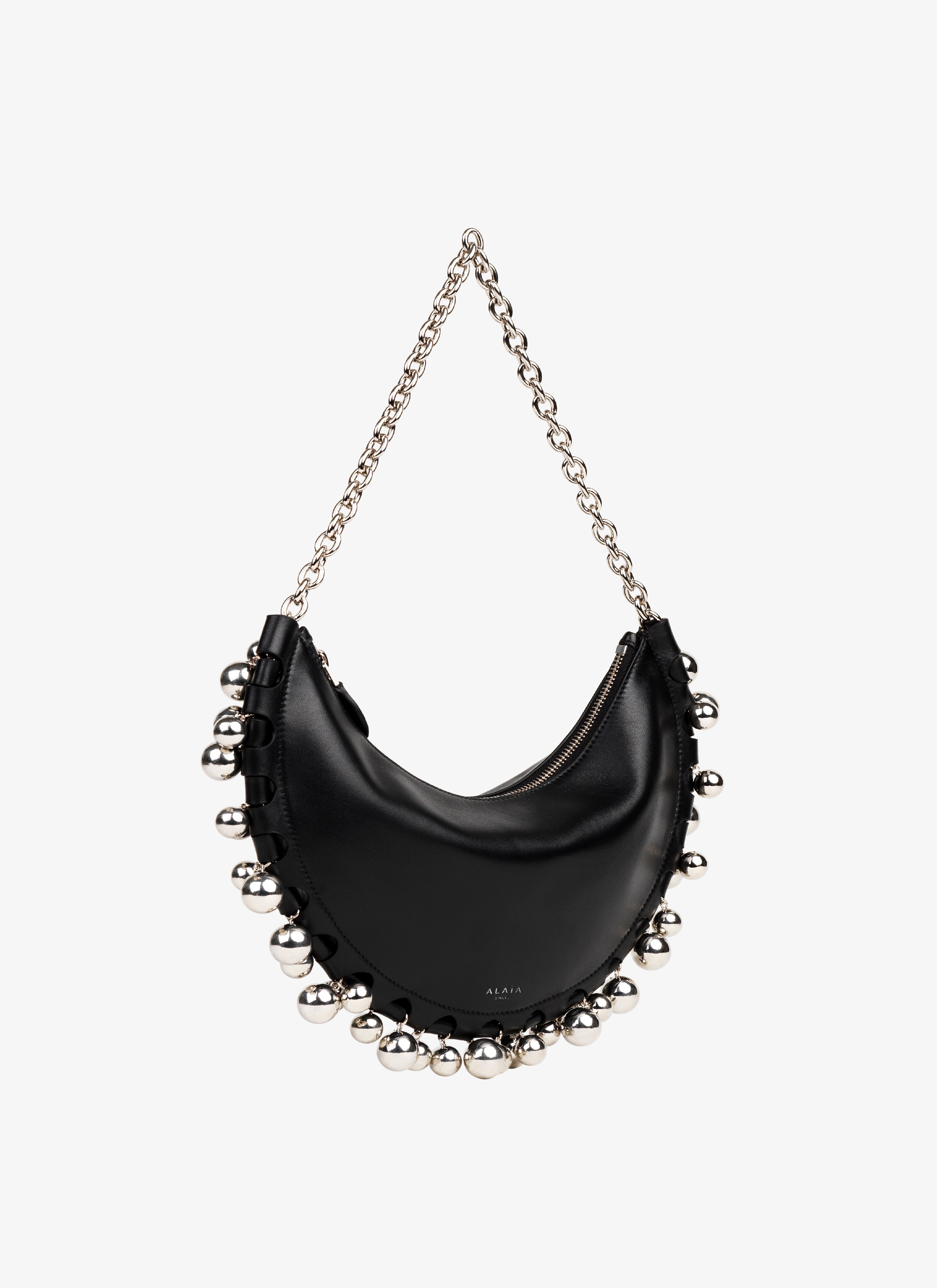 ALAÏA BLACK DEMI-LUNE BELLS BAG