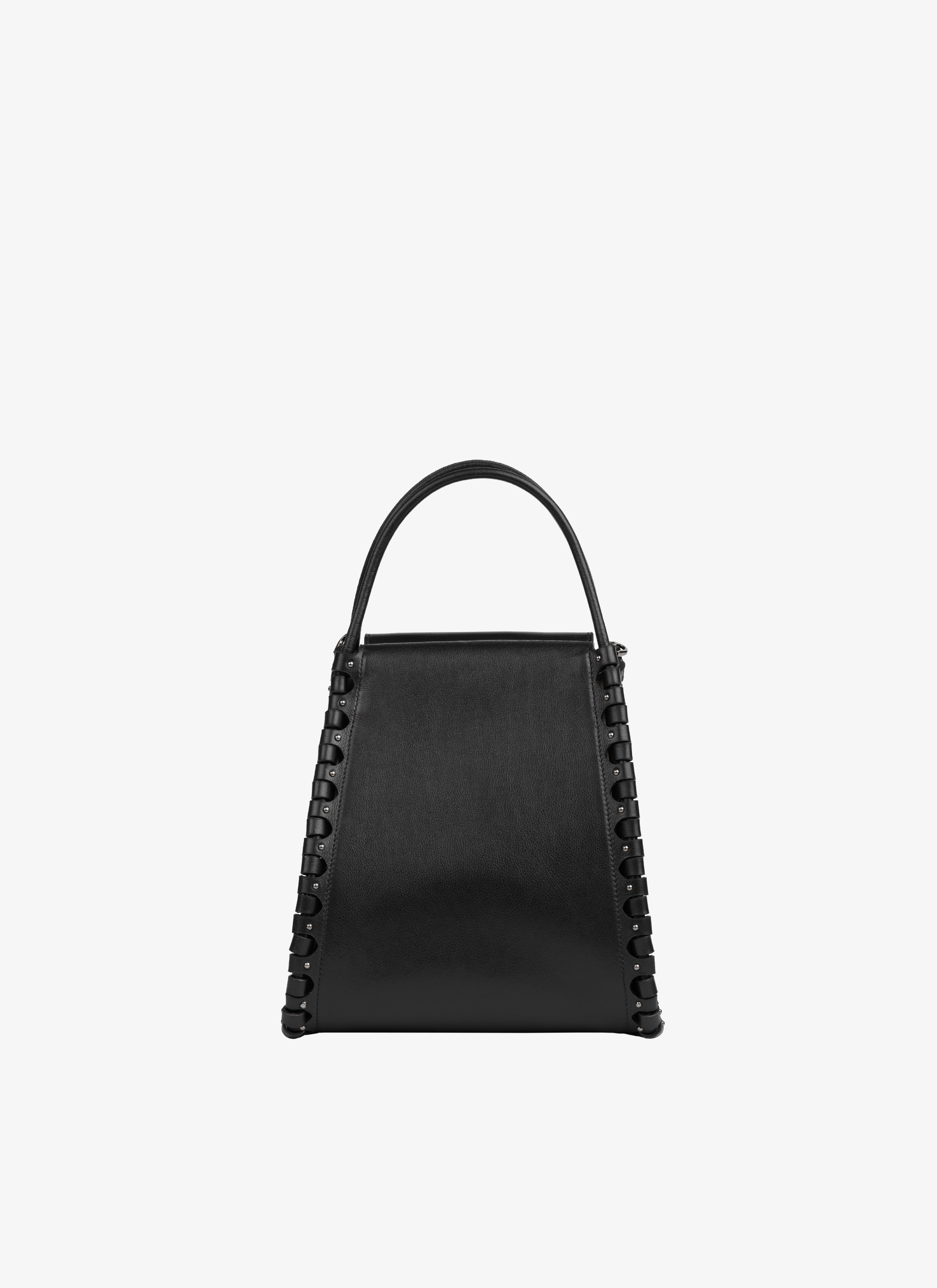ALAÏA BLACK SMALL HINGE LEATHER BAG