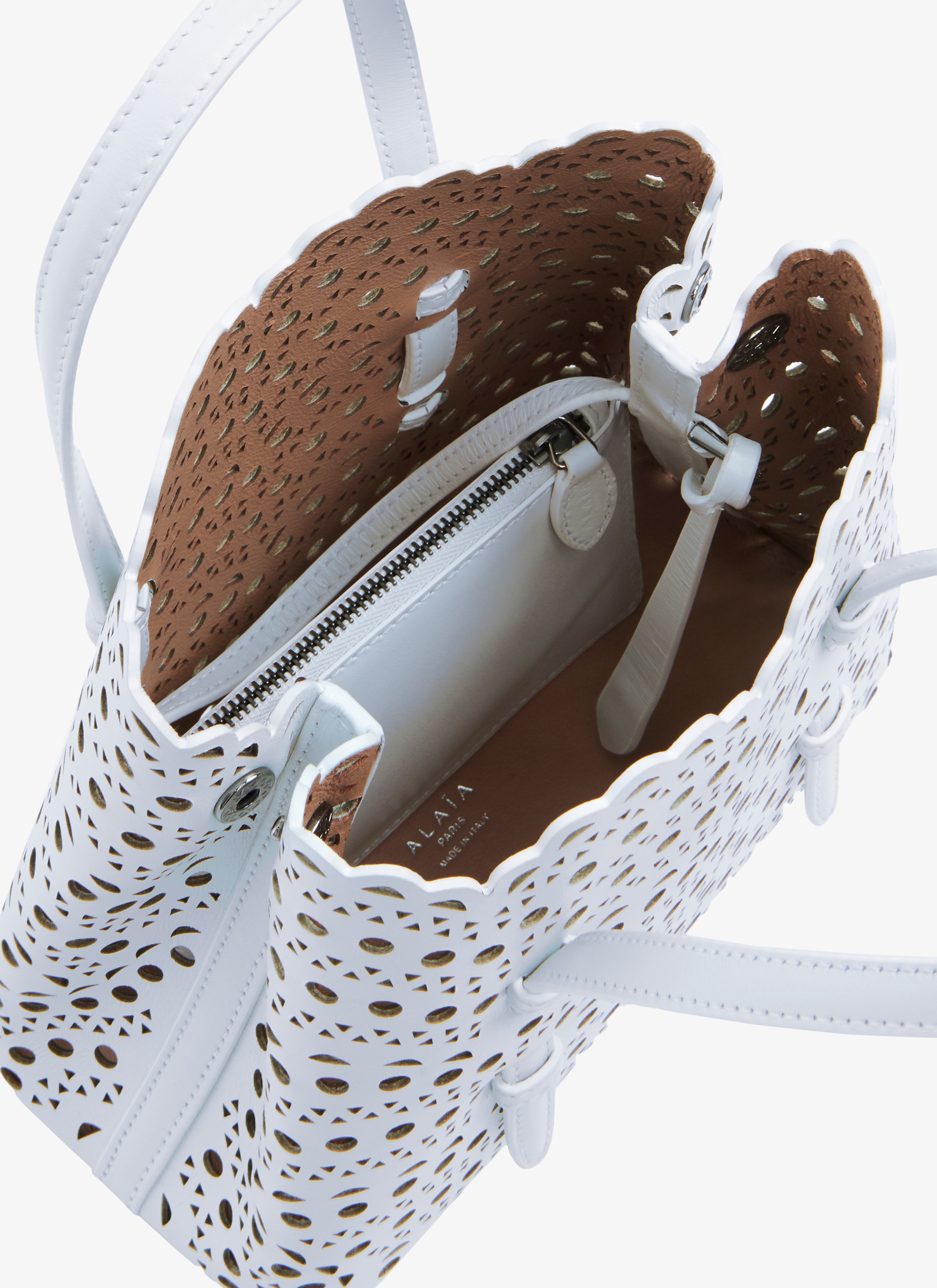ALAÏA CLOUD MINA 20 BAG IN VIENNE WAVE LUX CALFSKIN