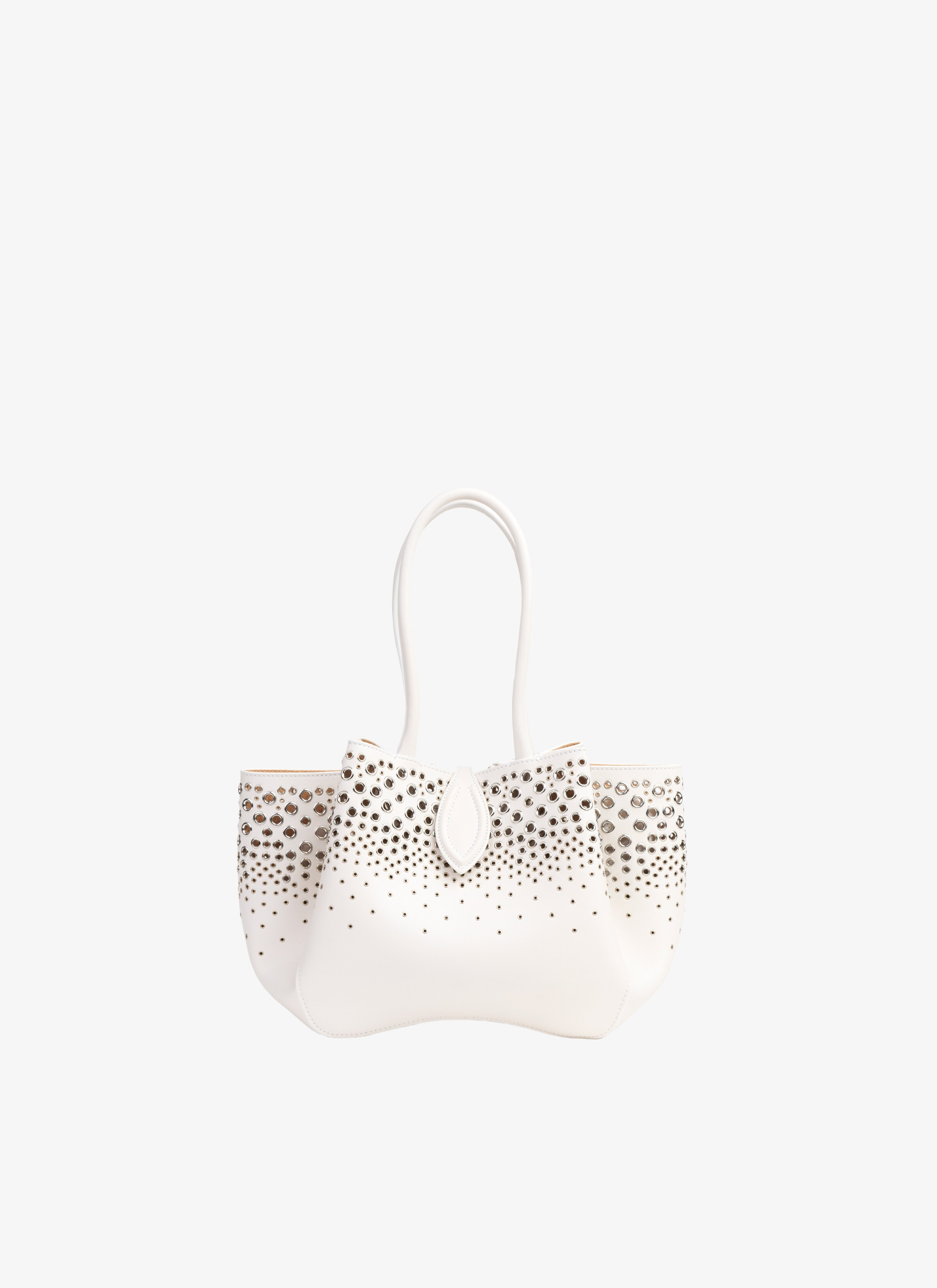 ALAÏA OPTIC WHITE EYELET ANGELE 20 BAG
