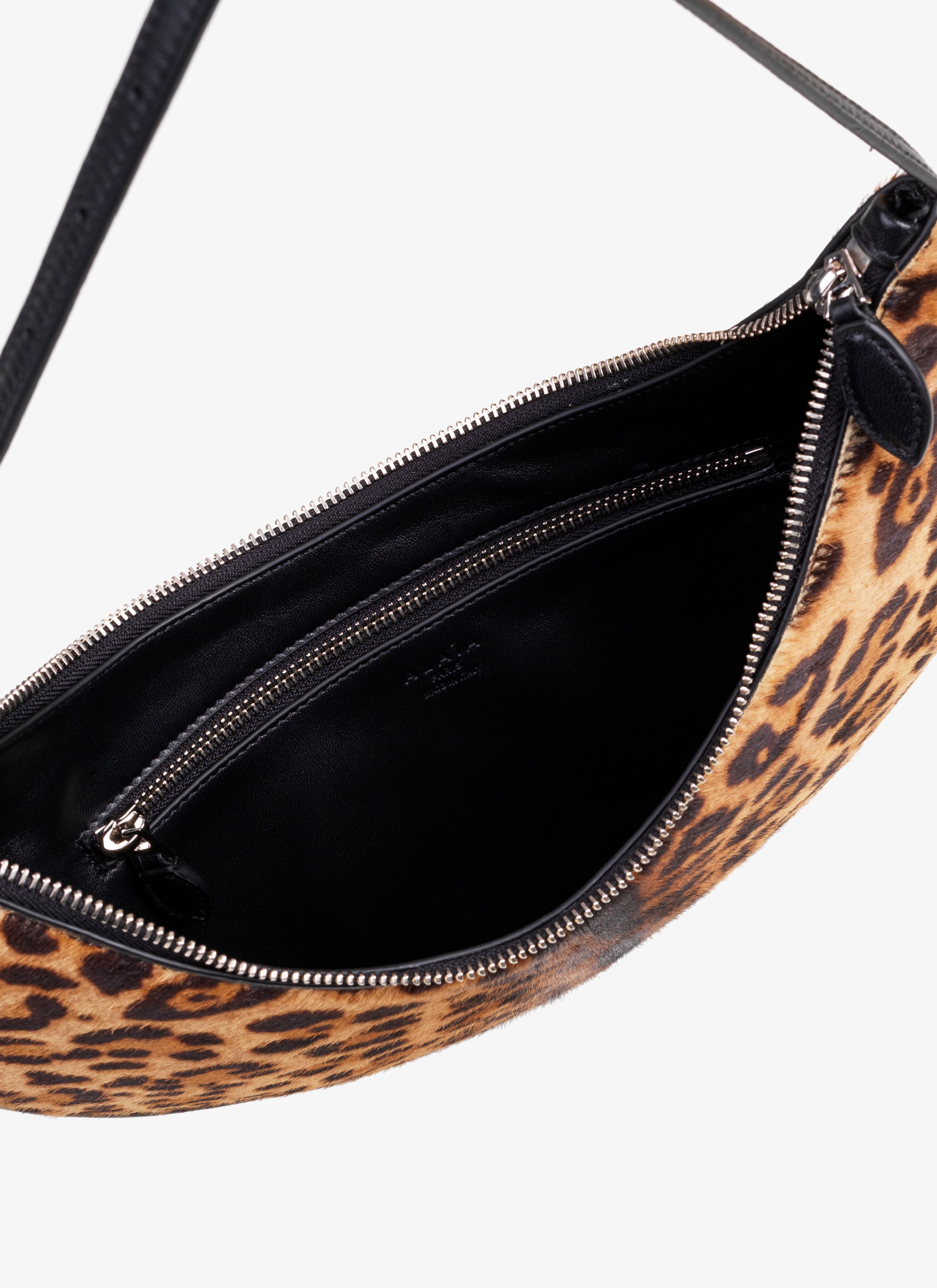 ALAÏA SEPIA LEOPARD PONY DEMI-LUNE BAG