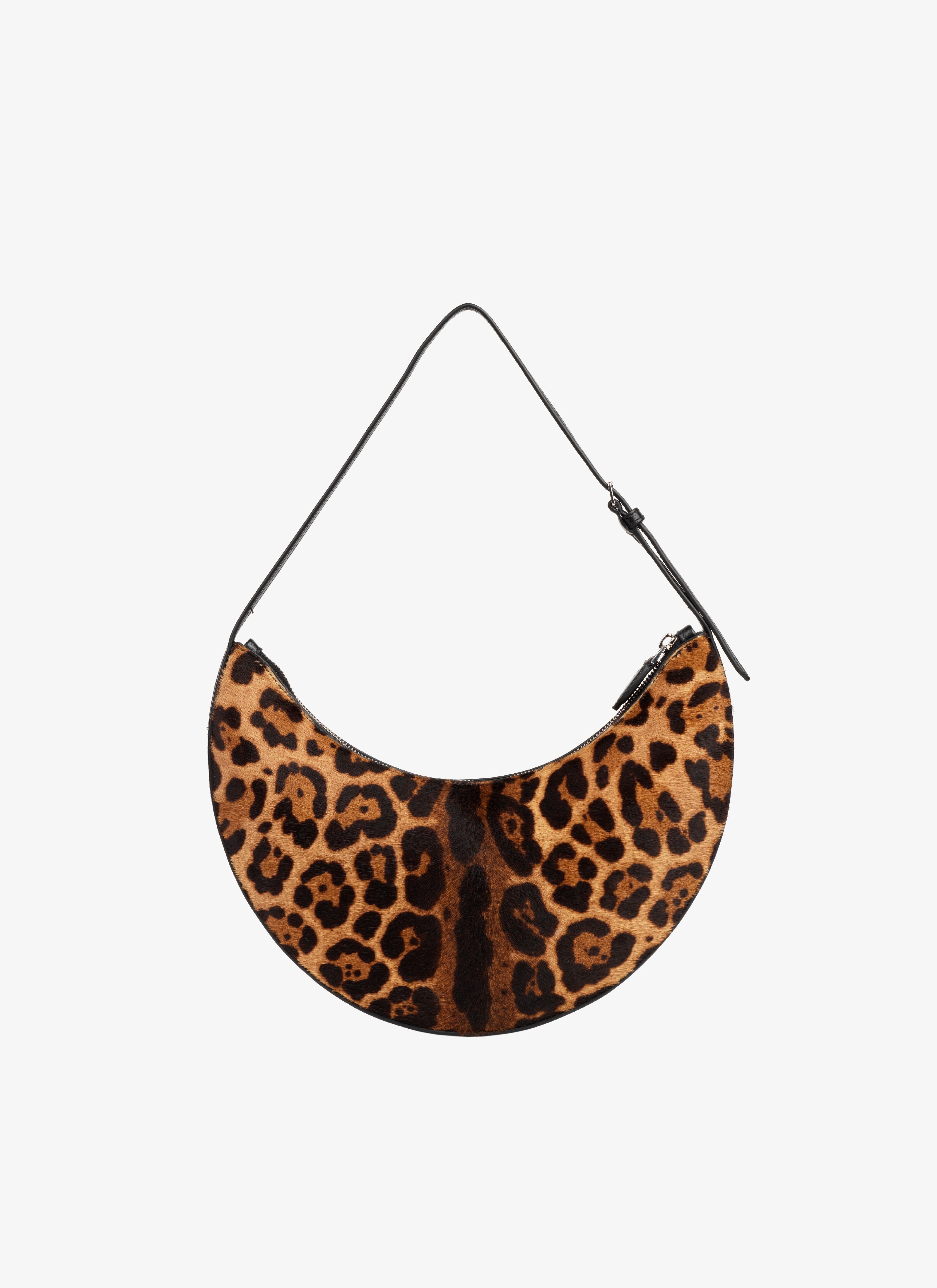 ALAÏA SEPIA LEOPARD PONY DEMI-LUNE BAG