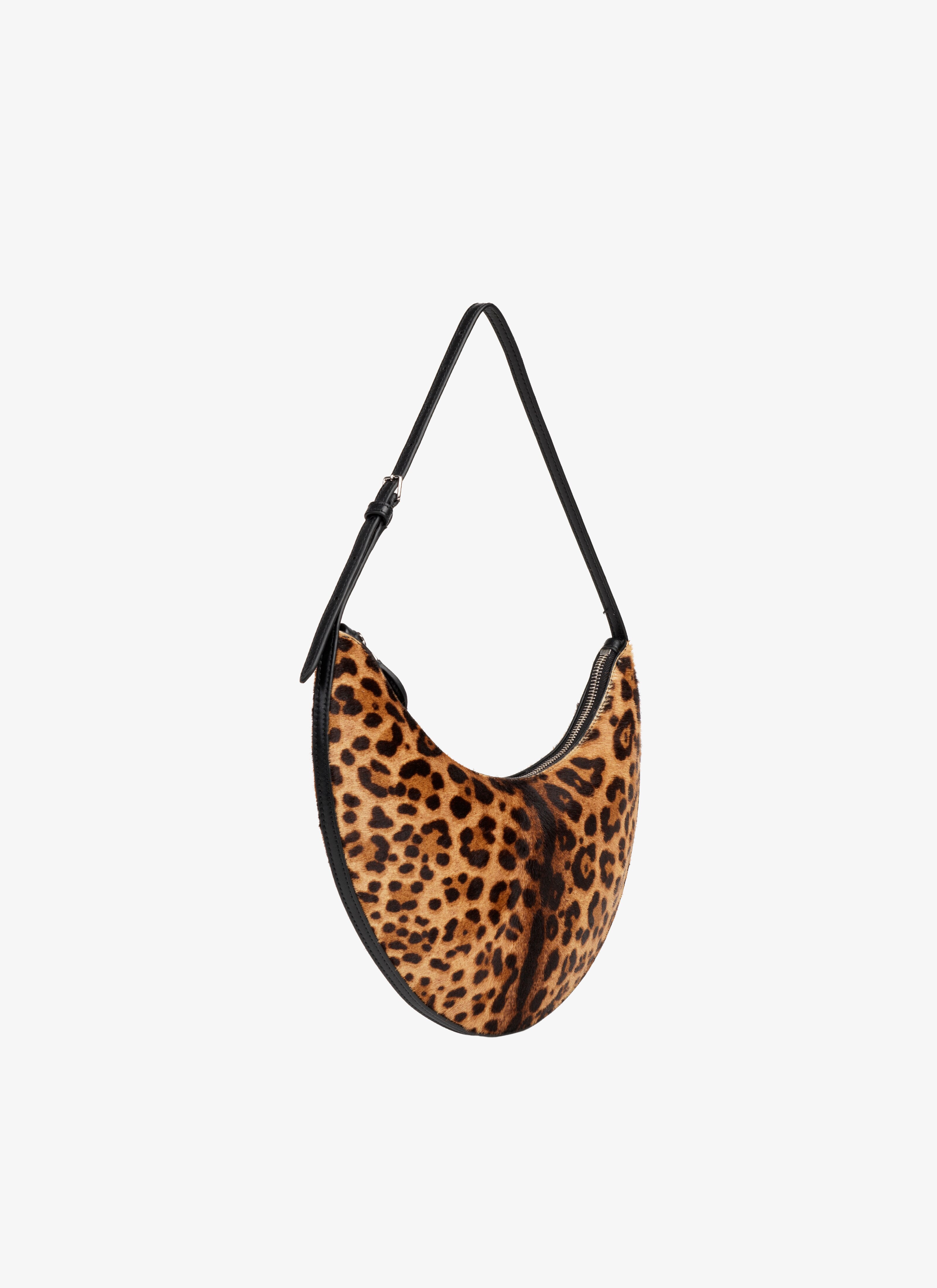 ALAÏA SEPIA LEOPARD PONY DEMI-LUNE BAG