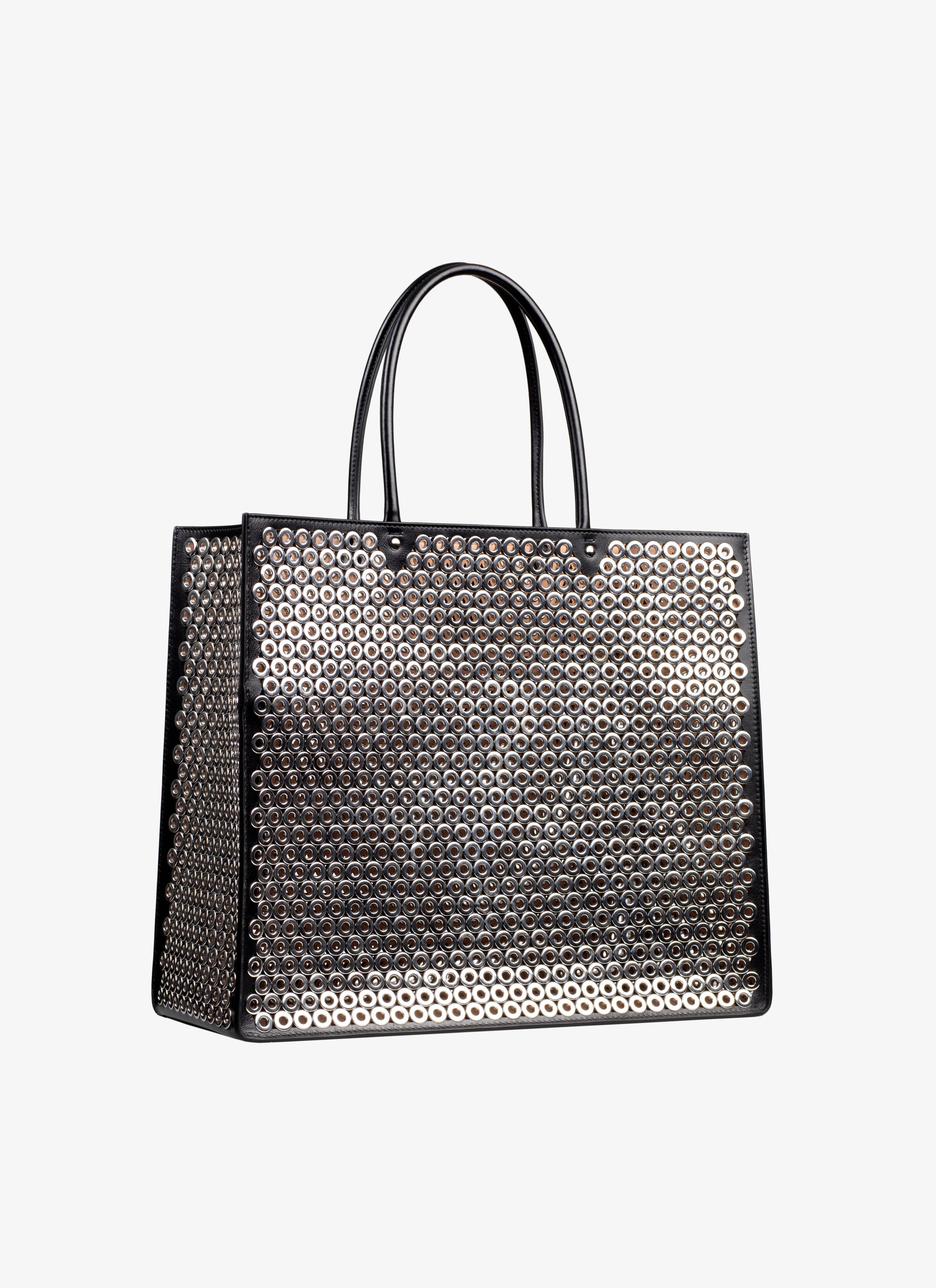 ALAÏA BLACK GARANCE 36 TOTE BAG
