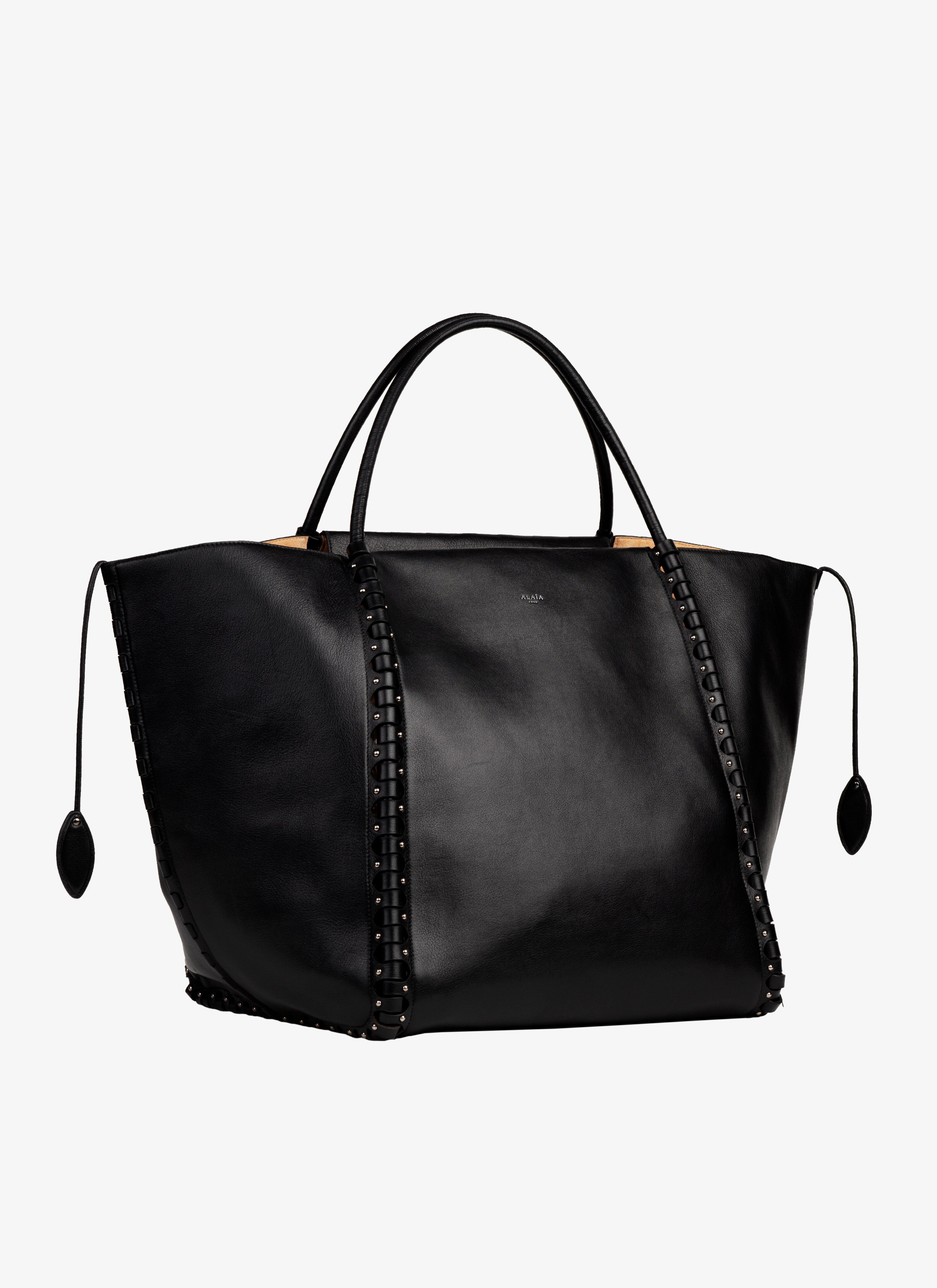ALAÏA BLACK LARGE HINGE  BAG