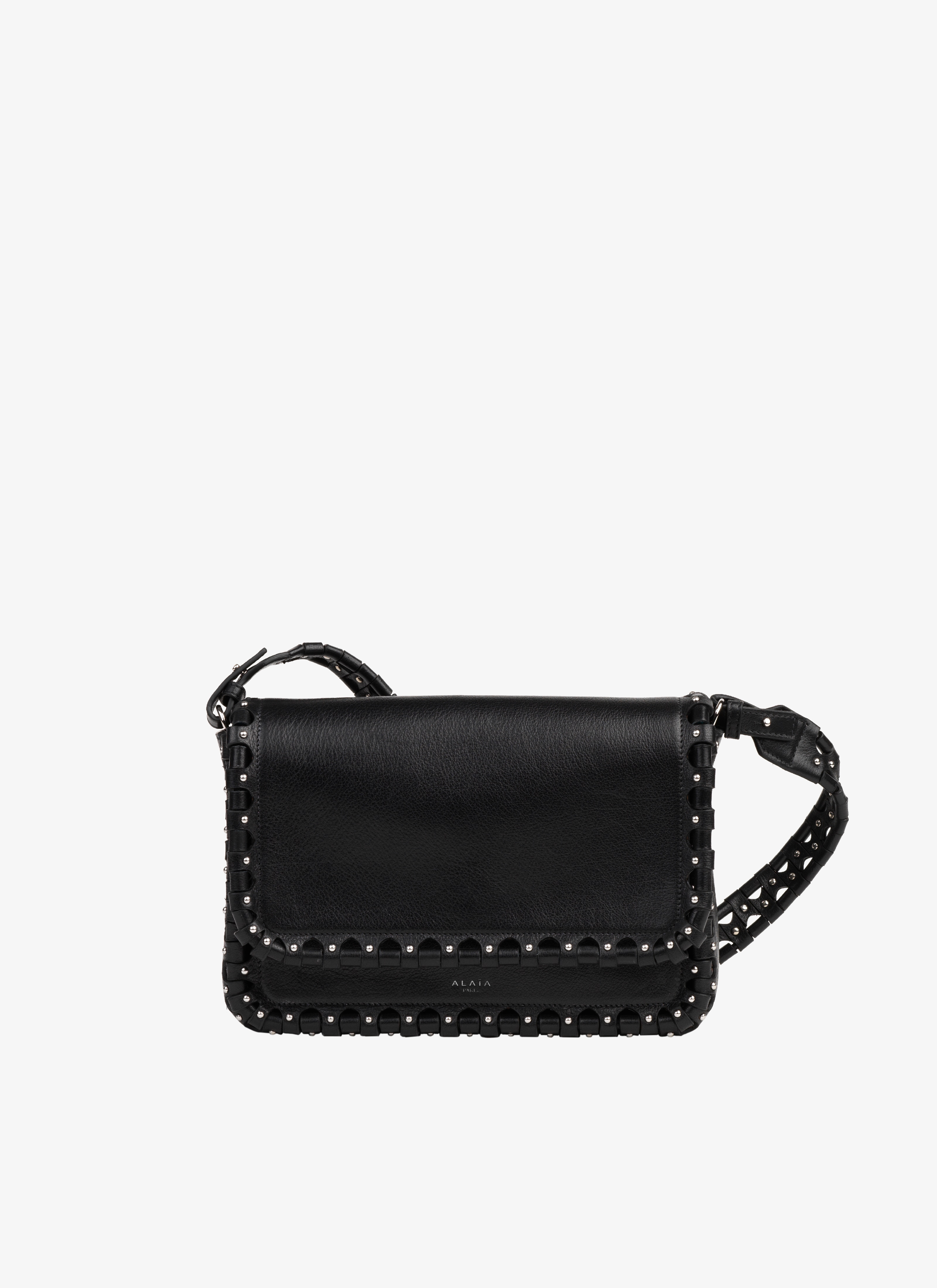ALAÏA BLACK HINGE FLAP BAG 