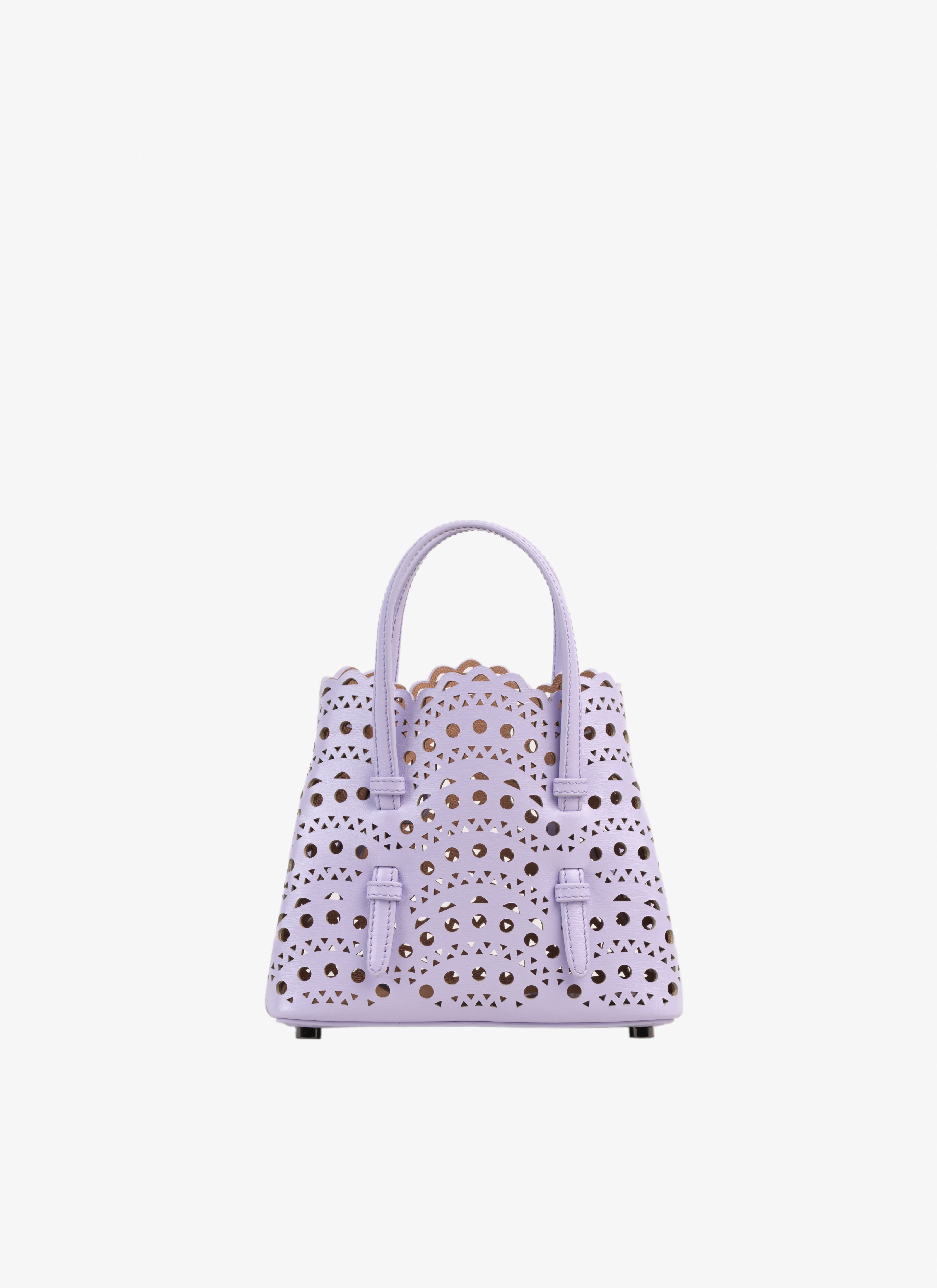 ALAÏA BRIGHT PARME MINA 16 BAG IN VIENNE WAVE CALFSKIN