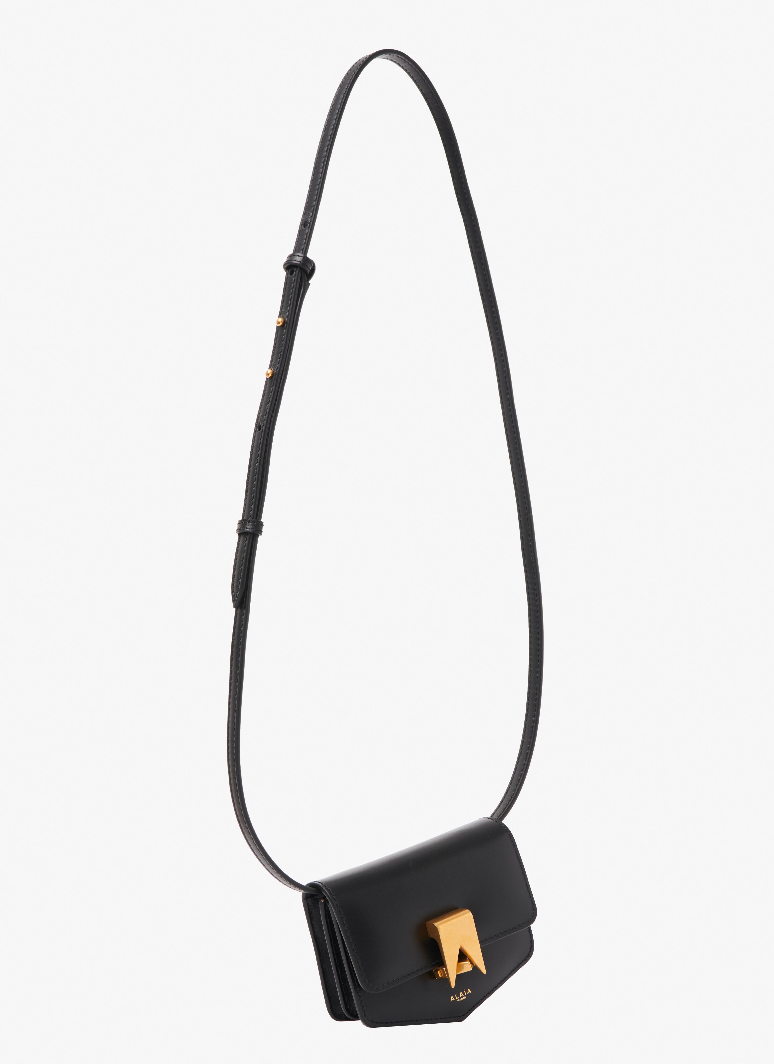 ALAÏA BLACK LE PAPA MINI BAG IN CALFSKIN