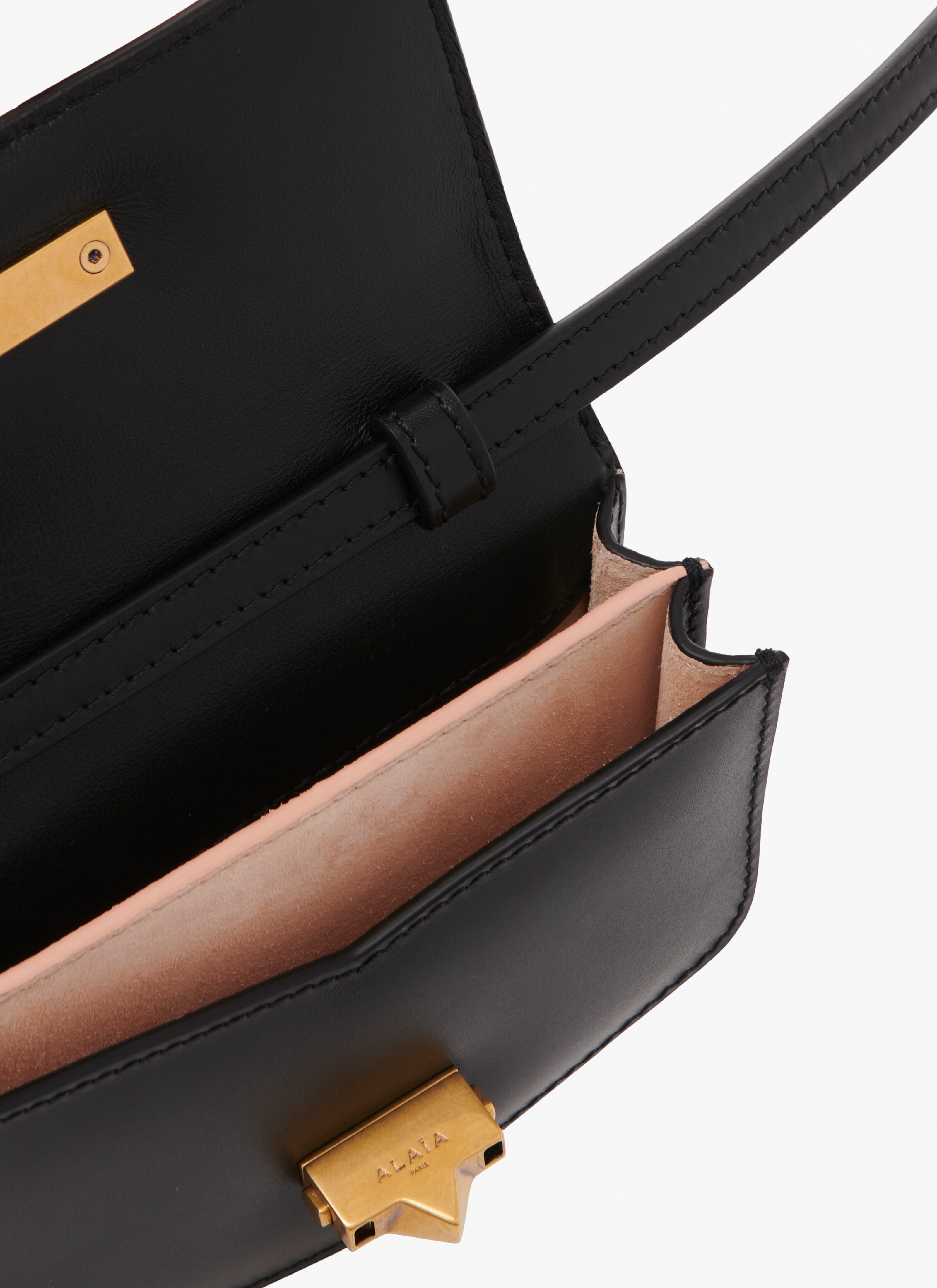 ALAÏA BLACK LE PAPA MINI BAG IN CALFSKIN