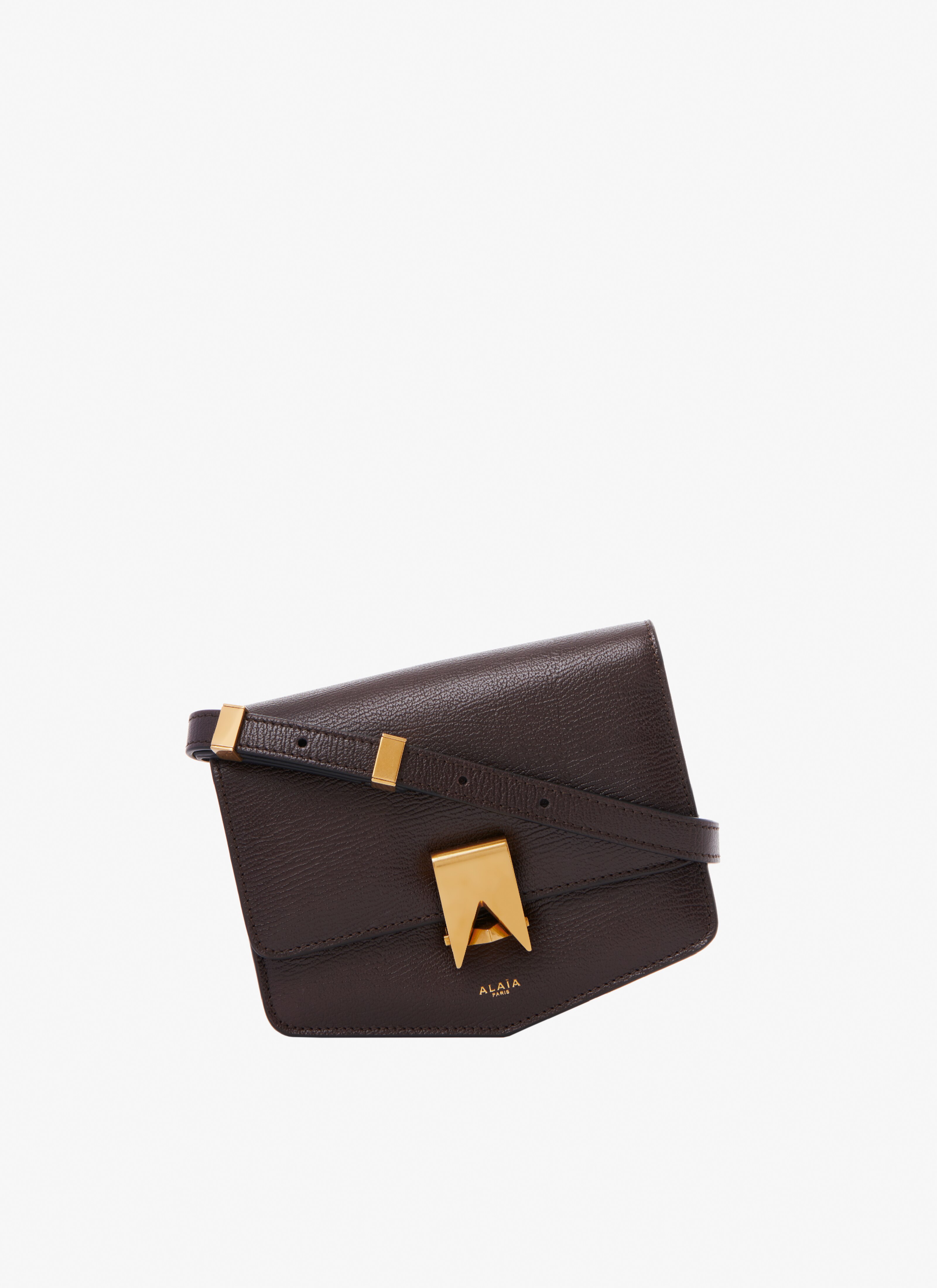 ALAÏA Dark Brown Le Papa Small Bag In Box Calfskin