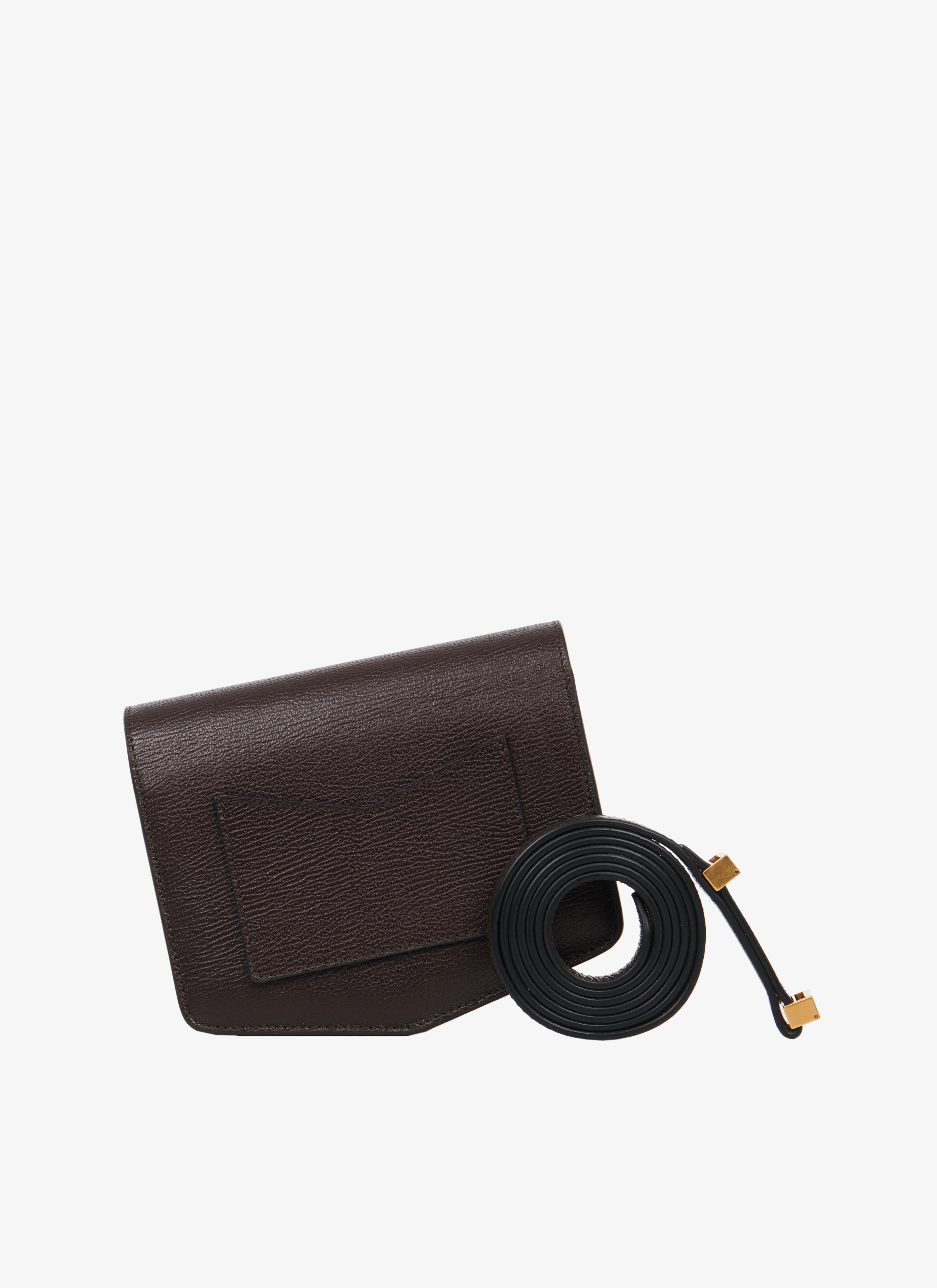 ALAÏA DARK BROWN LE PAPA SMALL BAG IN CALFSKIN