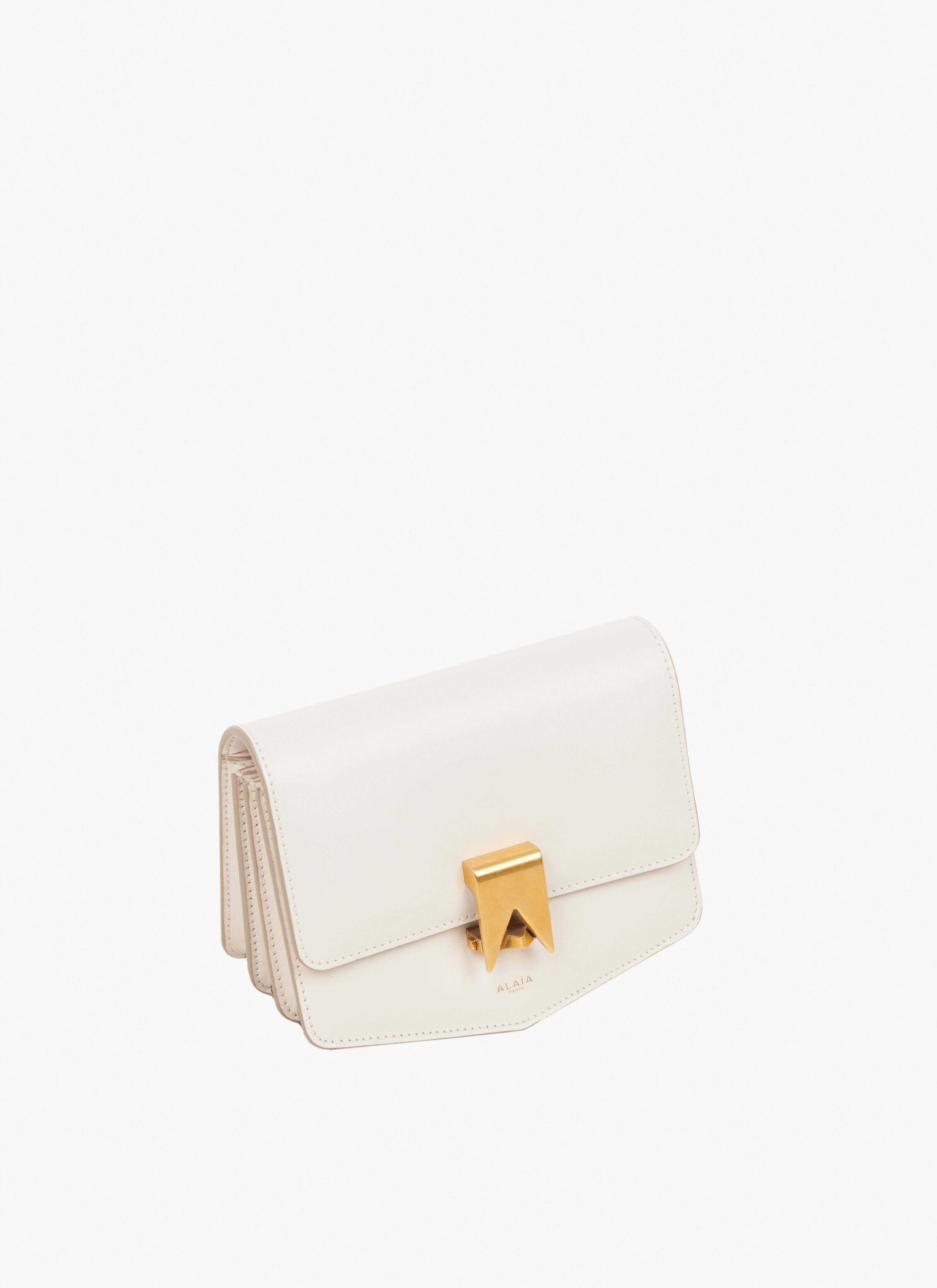 ALAÏA IVORY LE PAPA SMALL BAG IN CALFSKIN