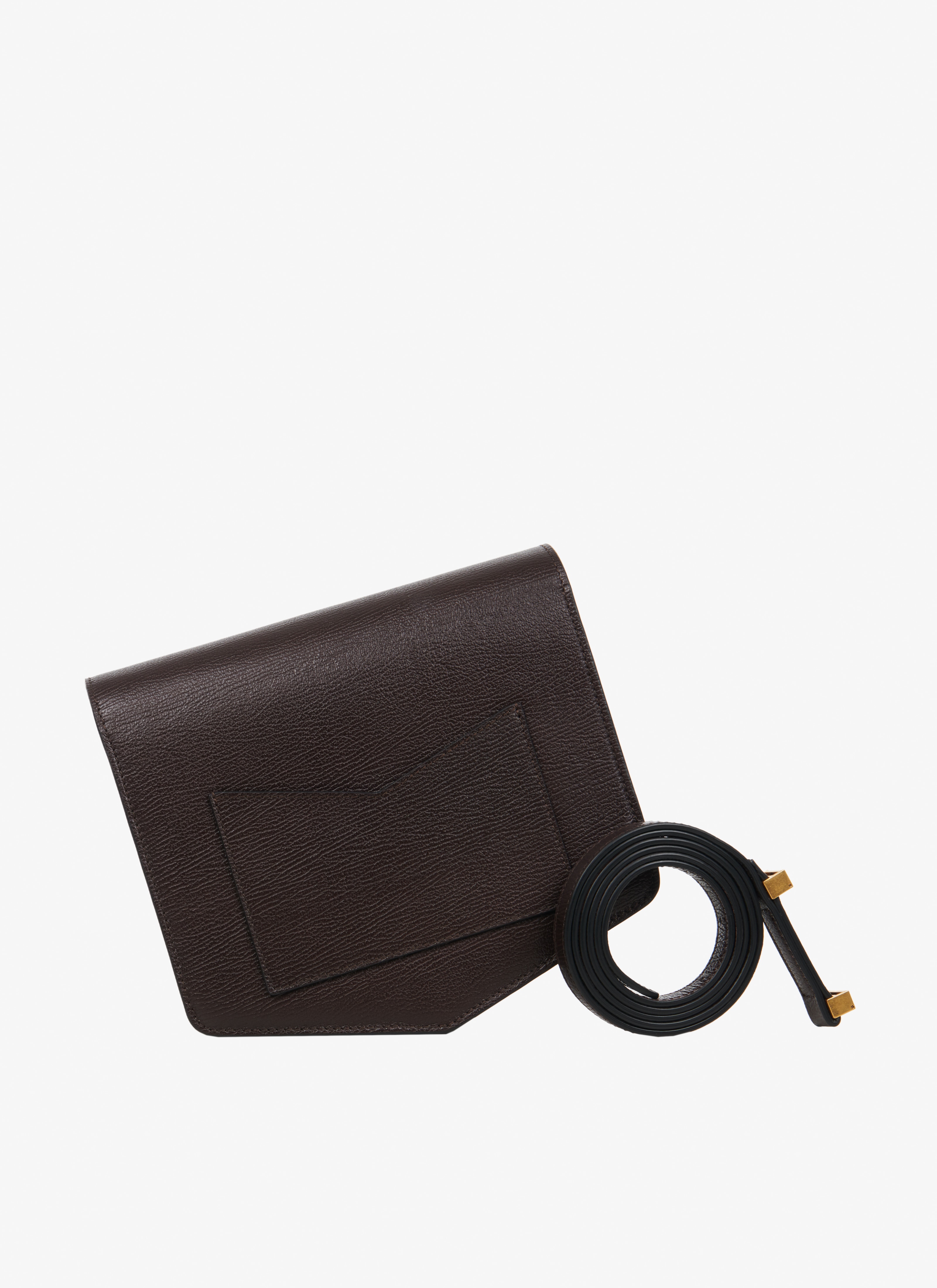 ALAÏA DARK BROWN LE PAPA BAG IN CALFSKIN