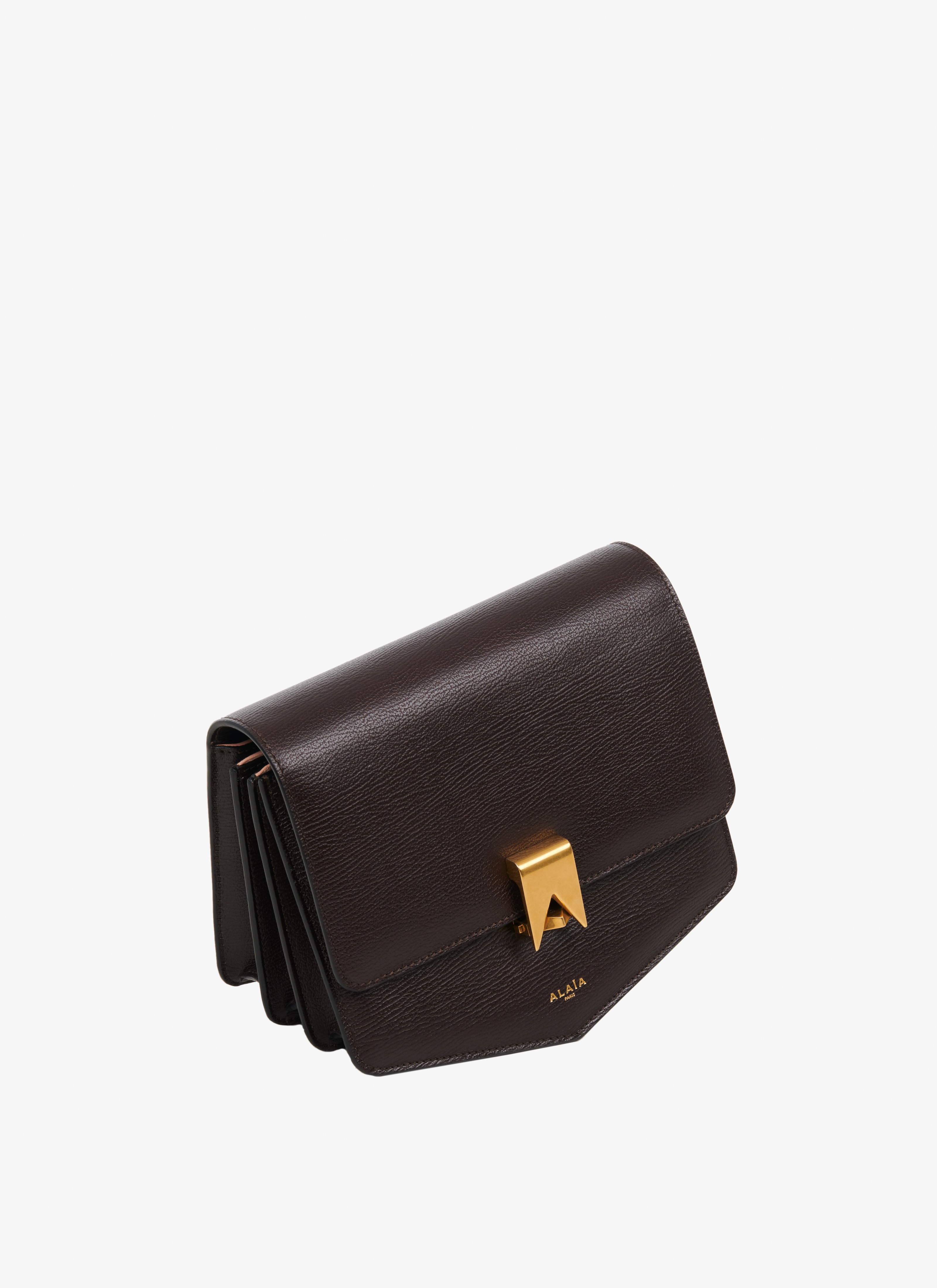 ALAÏA DARK BROWN LE PAPA BAG IN CALFSKIN