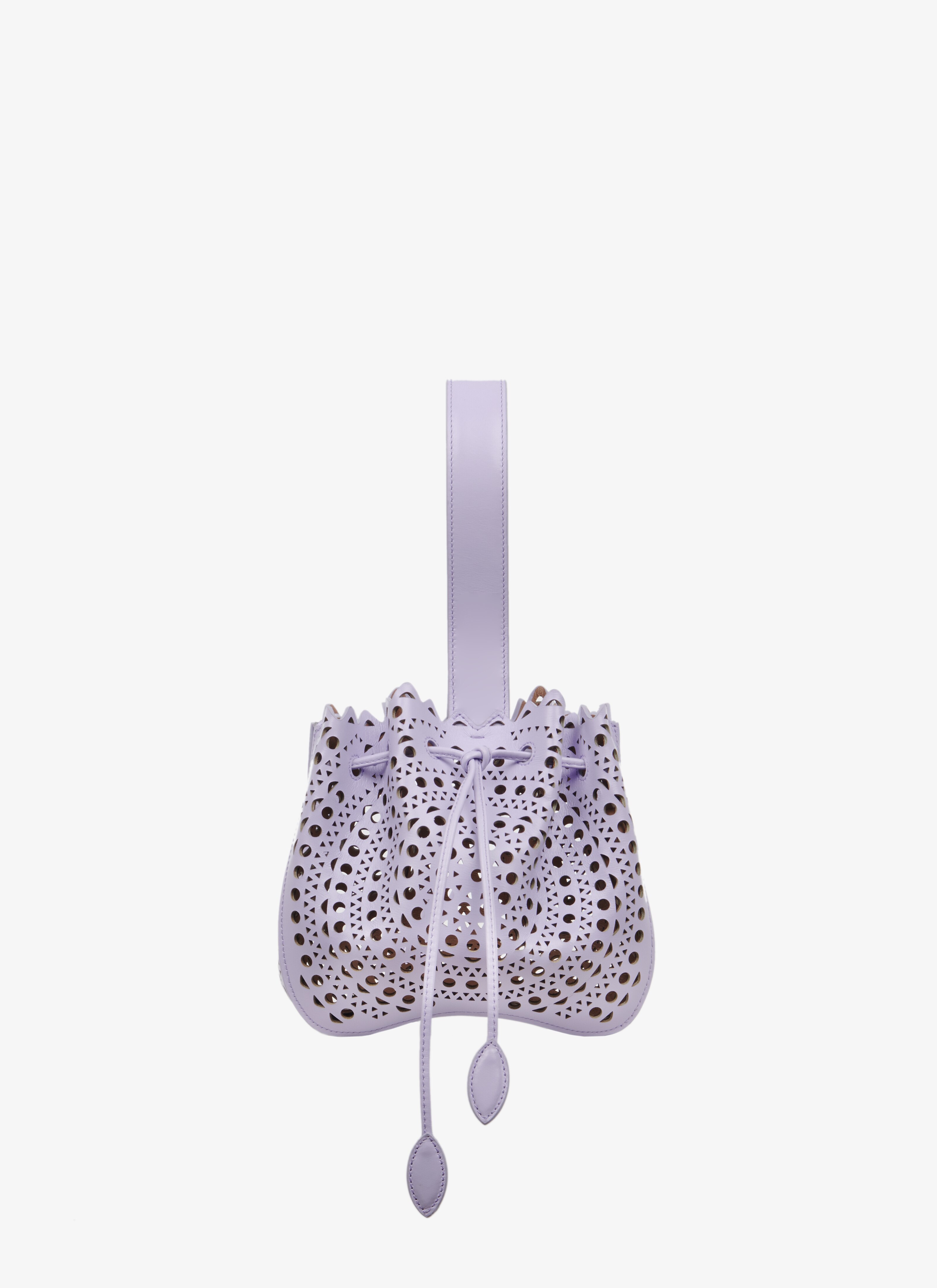 ALAÏA BRIGHT PARME ROSE MARIE BAG IN VIENNE CALFSKIN