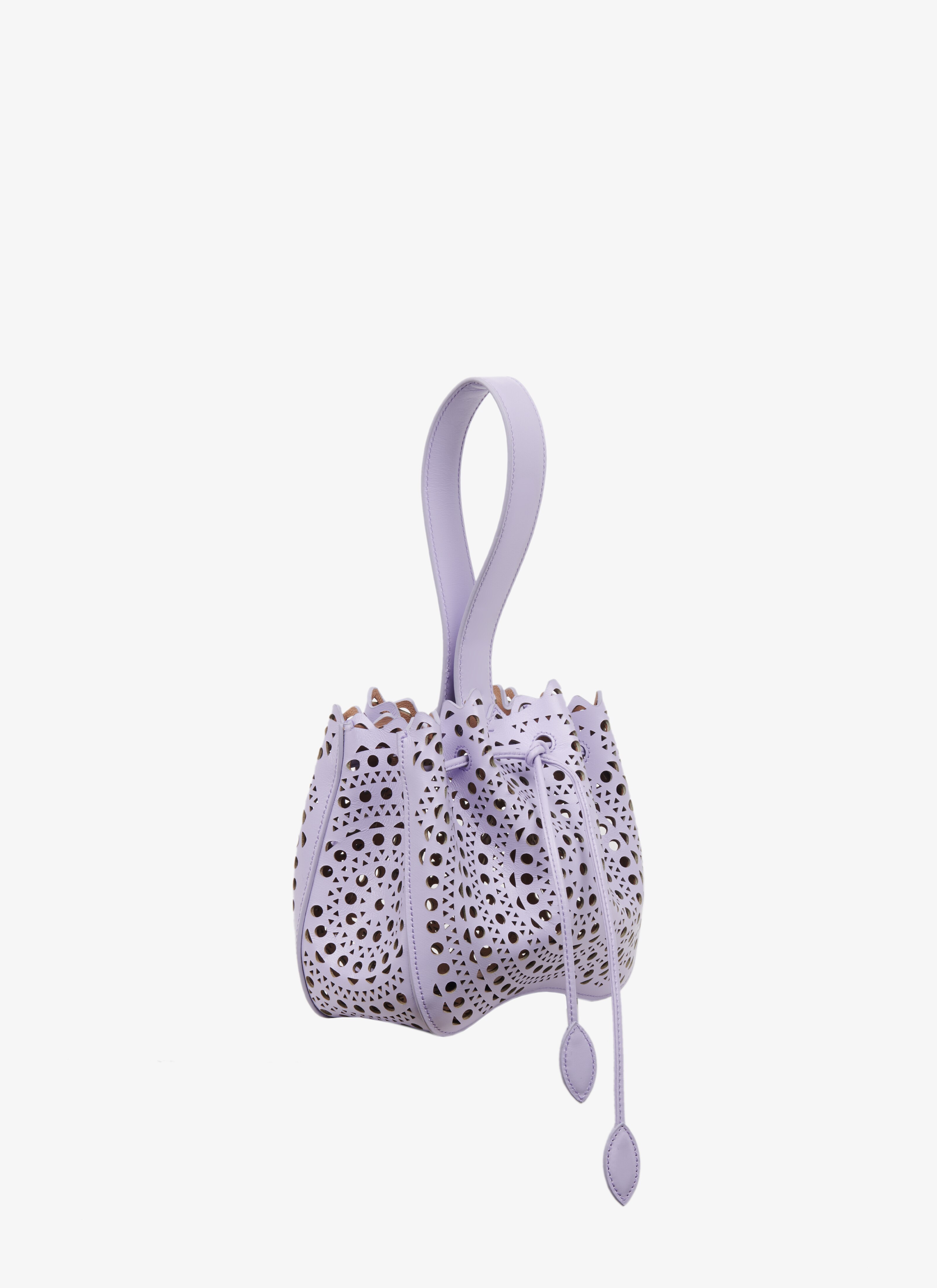 ALAÏA BRIGHT PARME ROSE MARIE BAG IN VIENNE CALFSKIN
