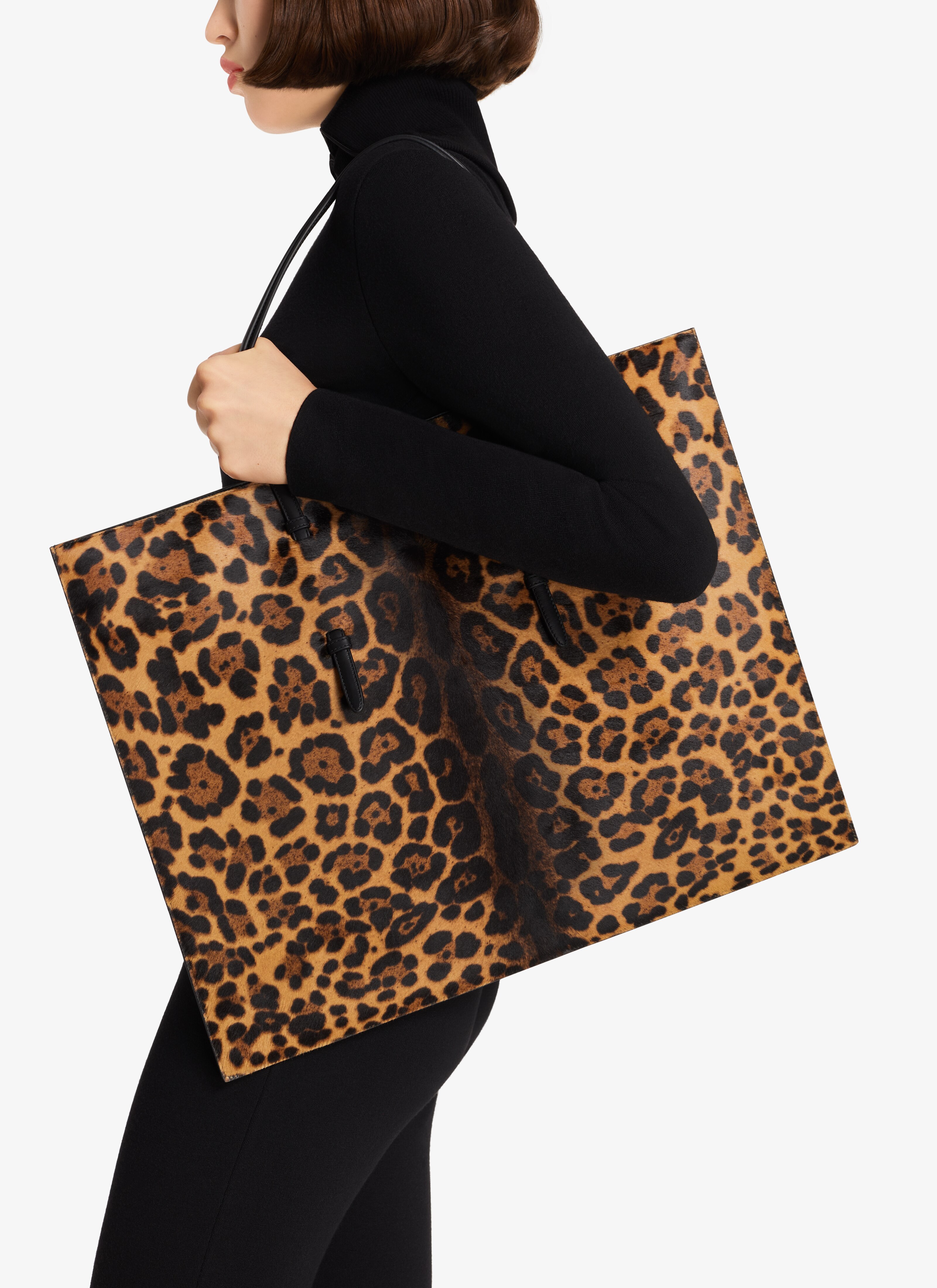 ALAÏA SEPIA FLAT MINA TOTE BAG LARGE