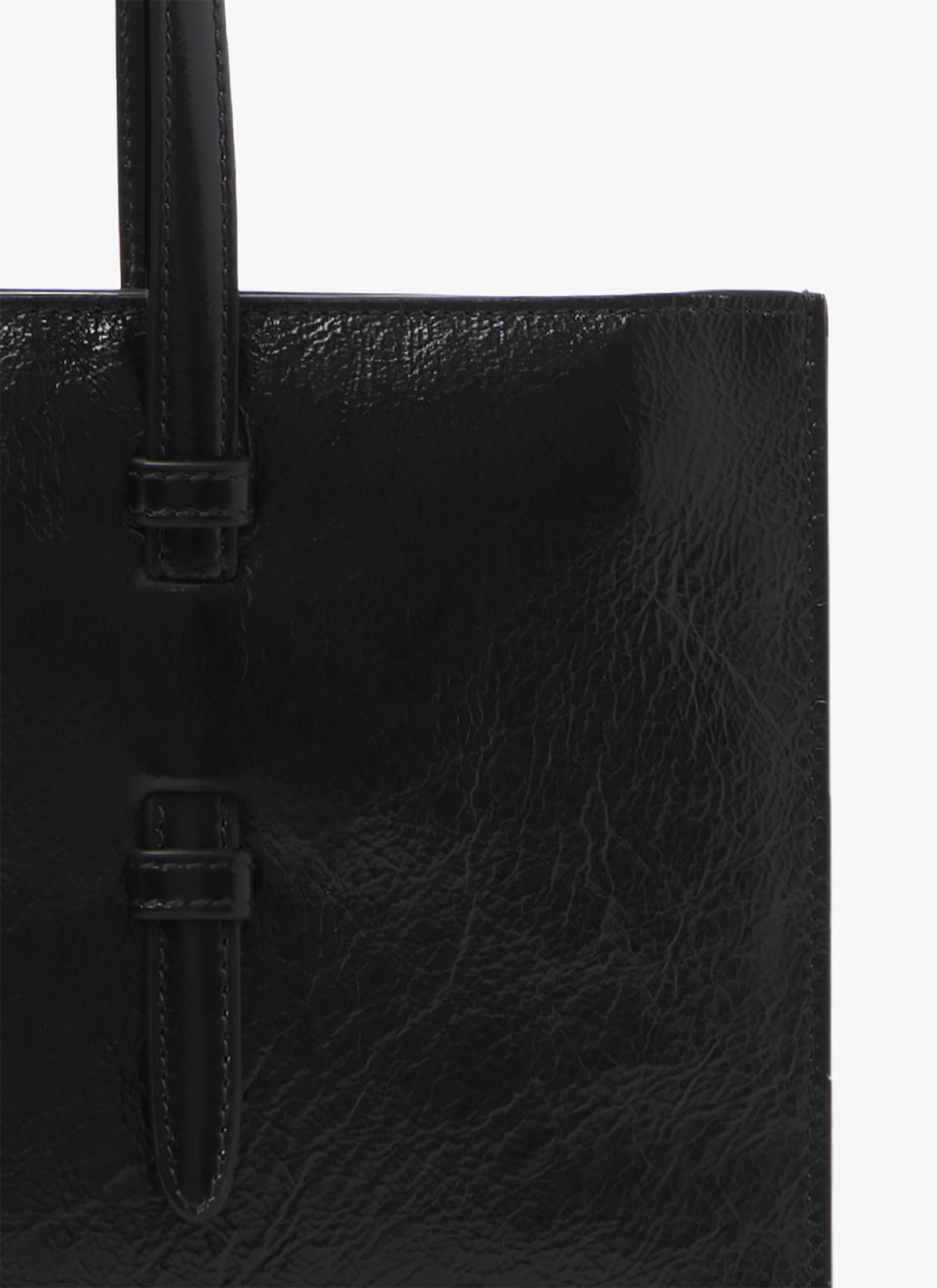 ALAÏA BLACK FLAT MINA TOTE BAG SMALL