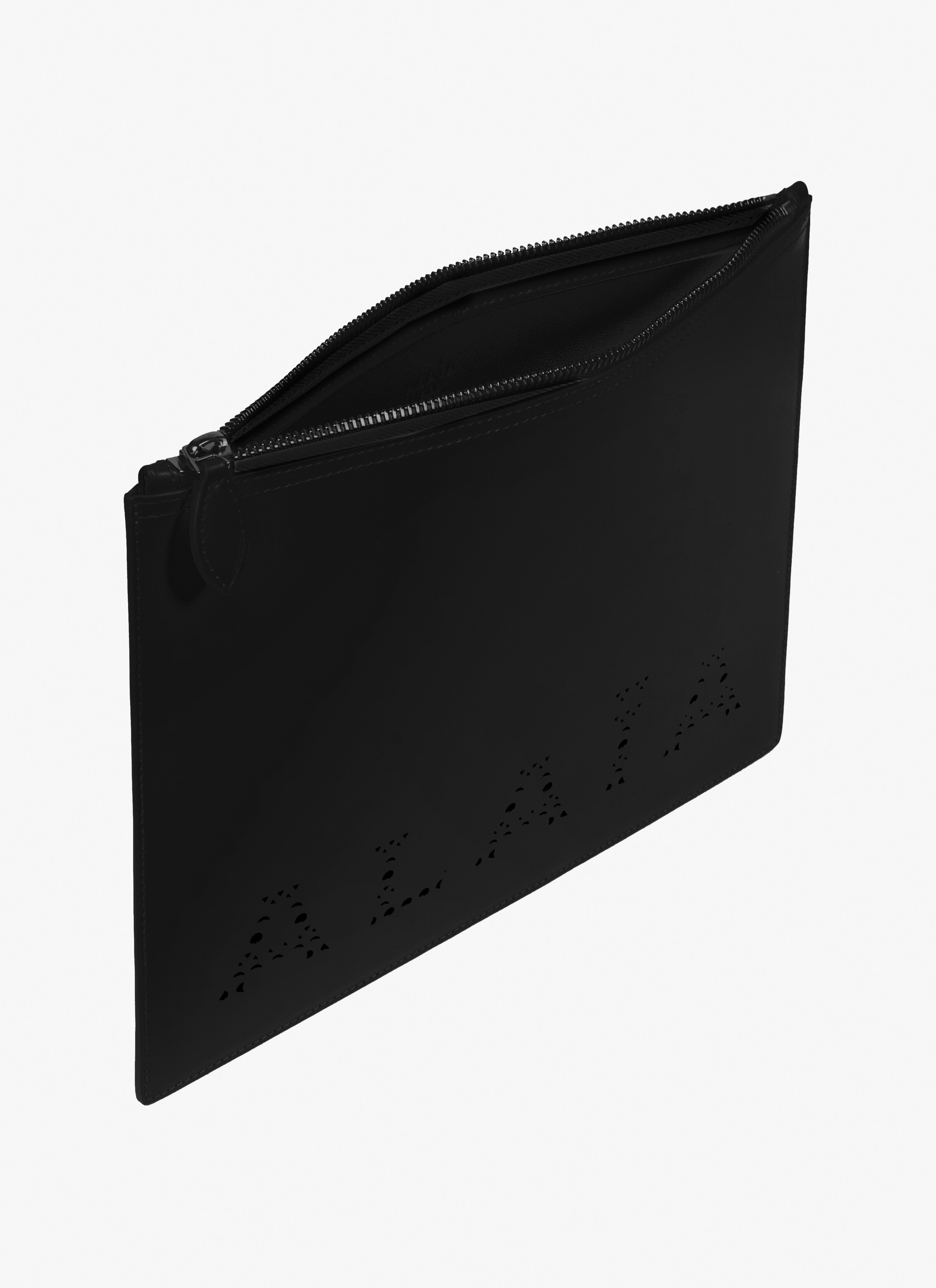 ALAÏA BLACK LARGE LOGO POUCH
