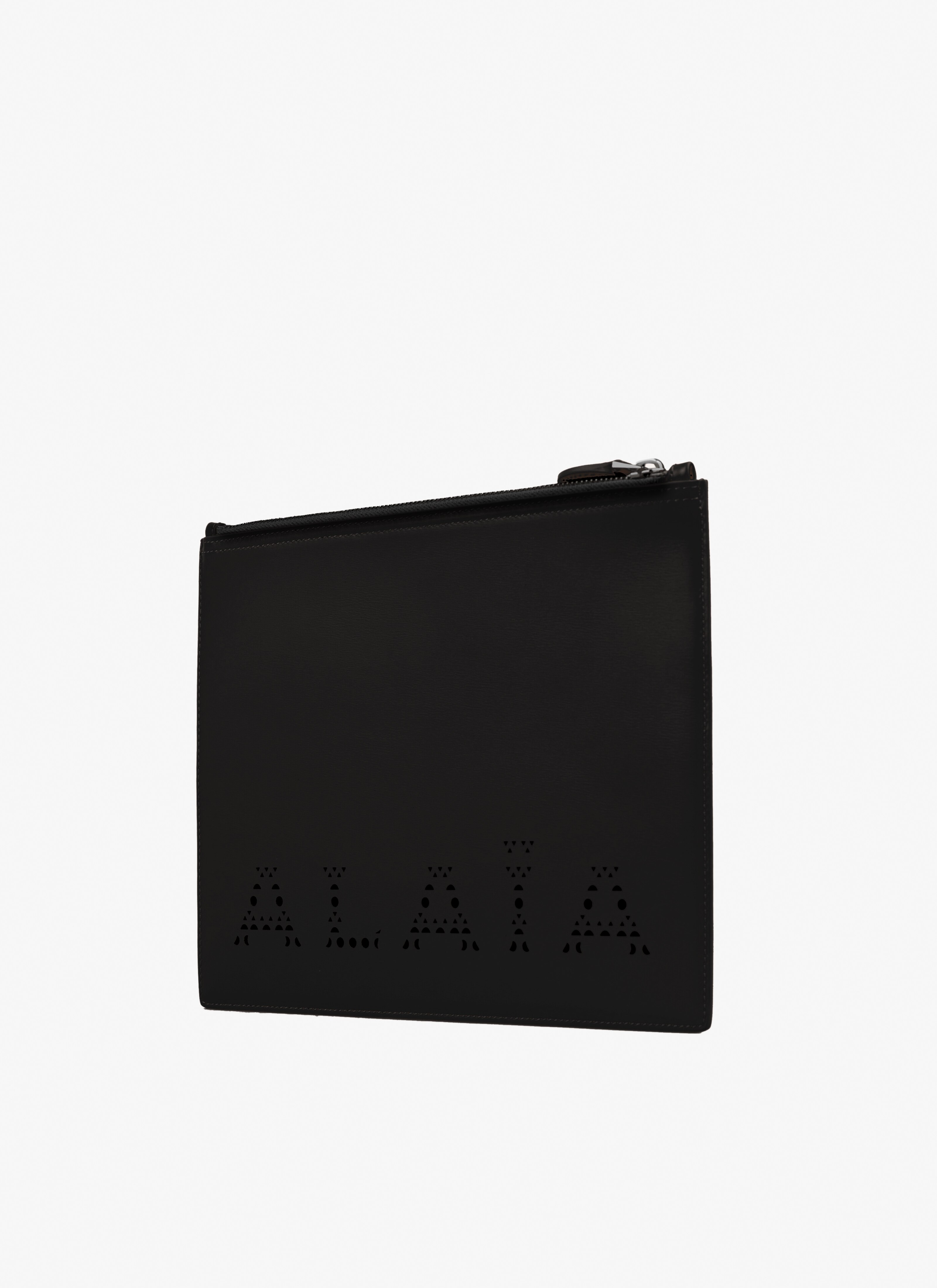 ALAÏA BLACK LARGE LOGO POUCH
