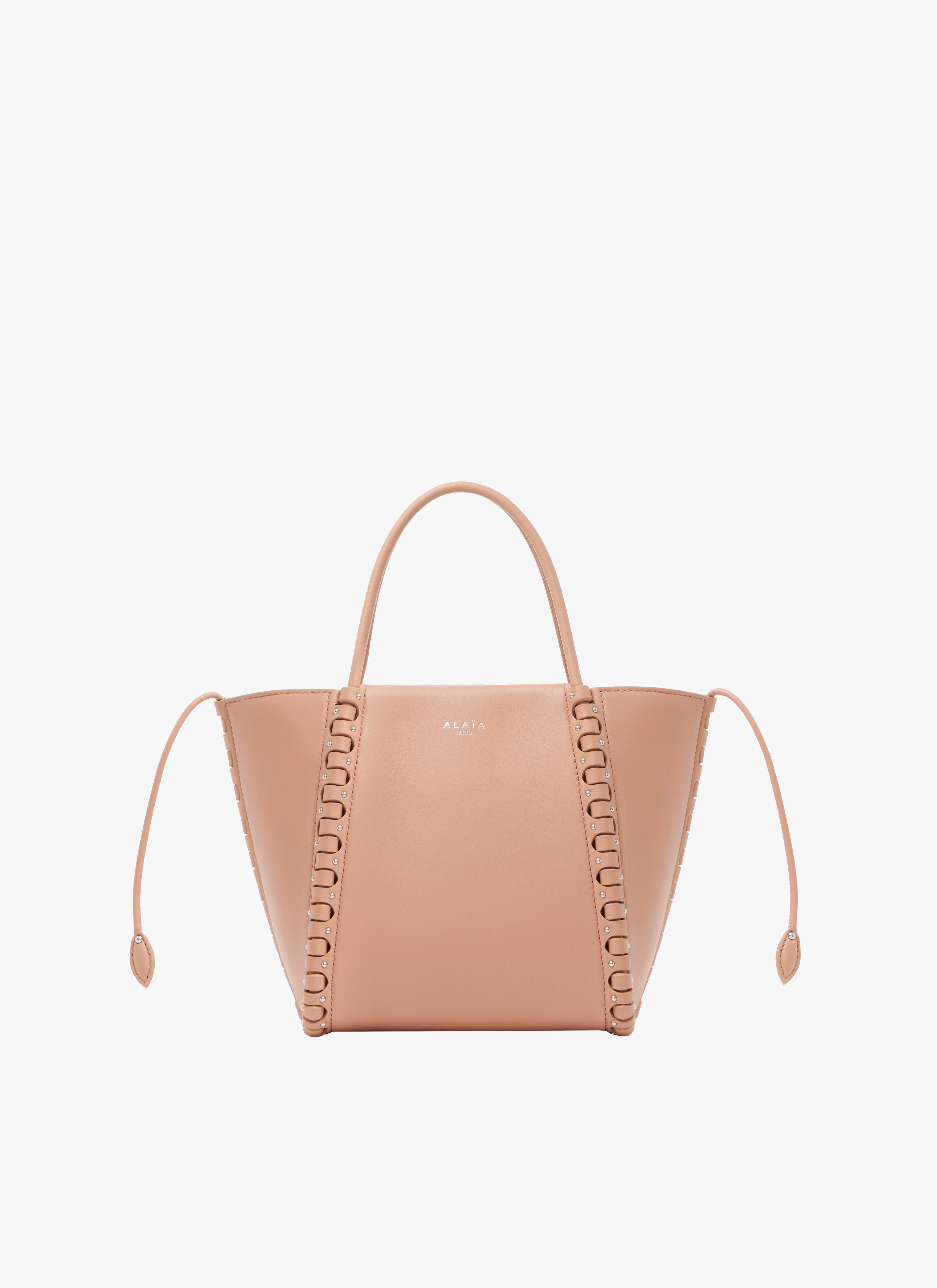 ALAÏA アンティークピンク HINGE レザー製ミニバッグ
