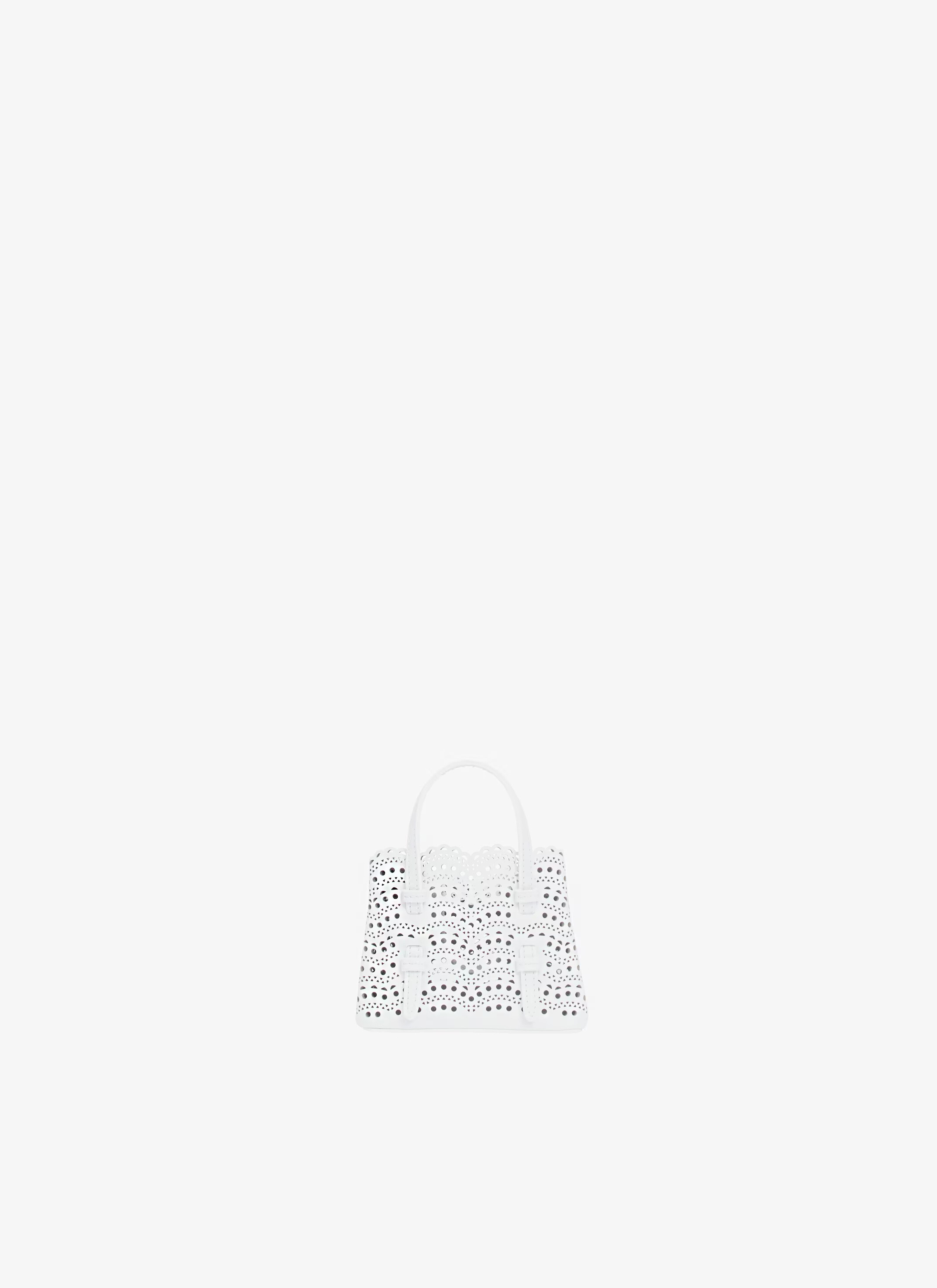 ALAÏA WHITE MINI MINA BAG IN VIENNE CALFSKIN