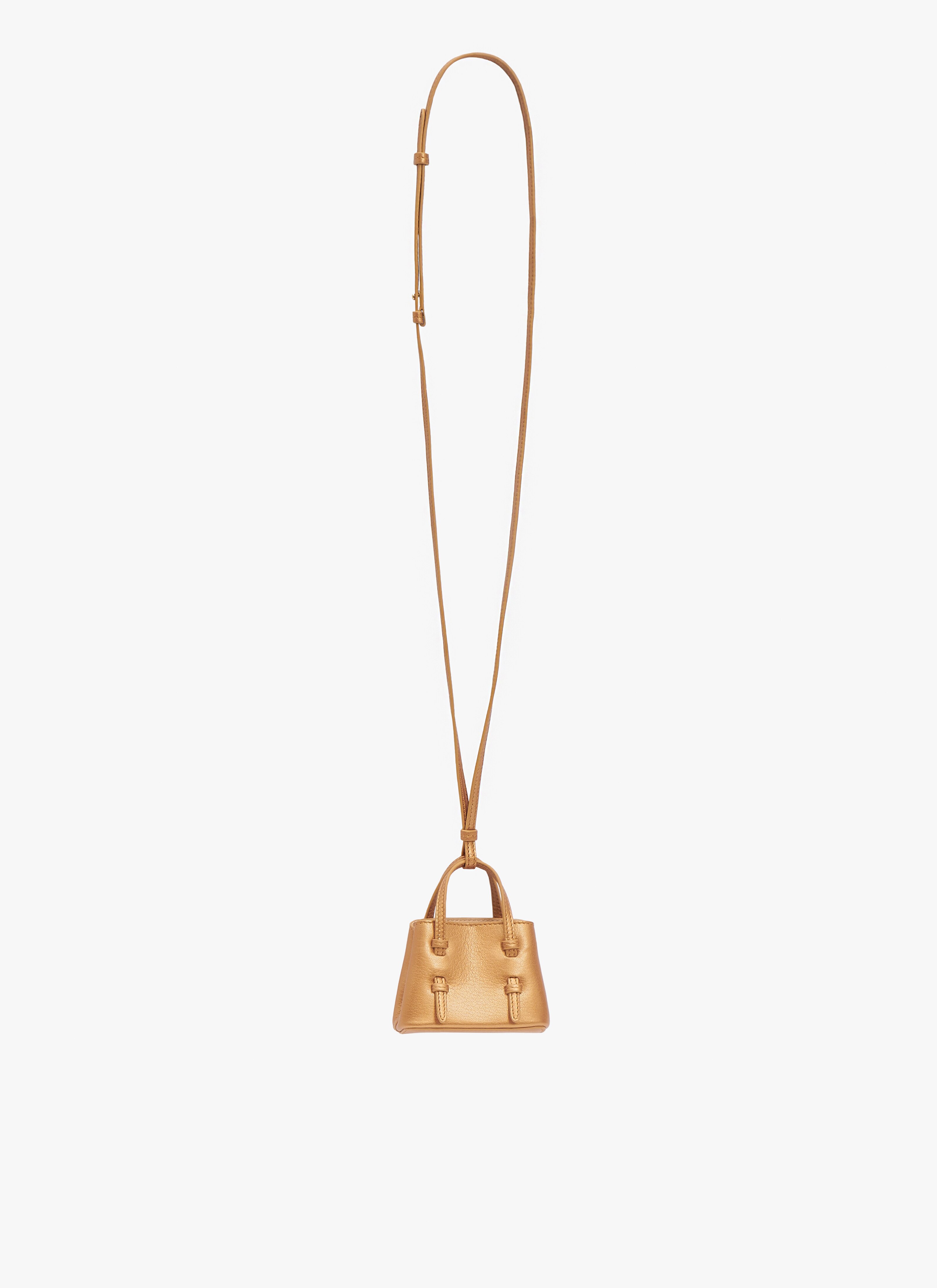 Mini Mina bag in metallic goatskin  - maison-alaia.com