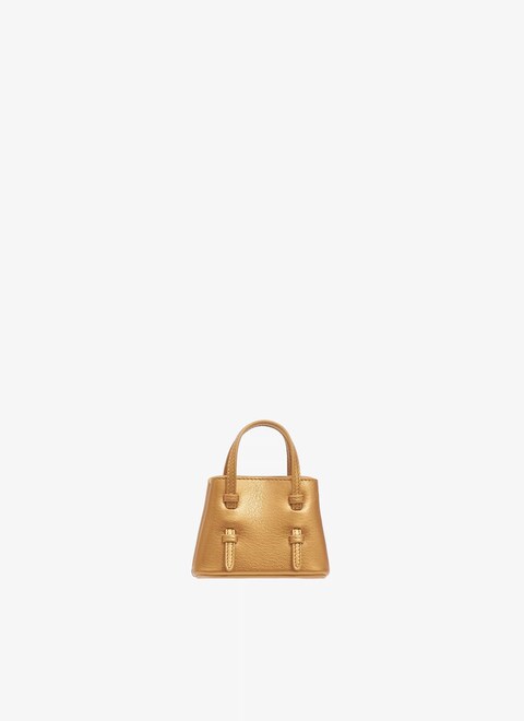 Mini Mina bag in metallic goatskin  - maison-alaia.com