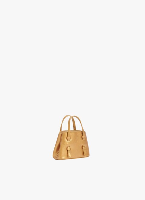 Mini Mina bag in metallic goatskin  - maison-alaia.com