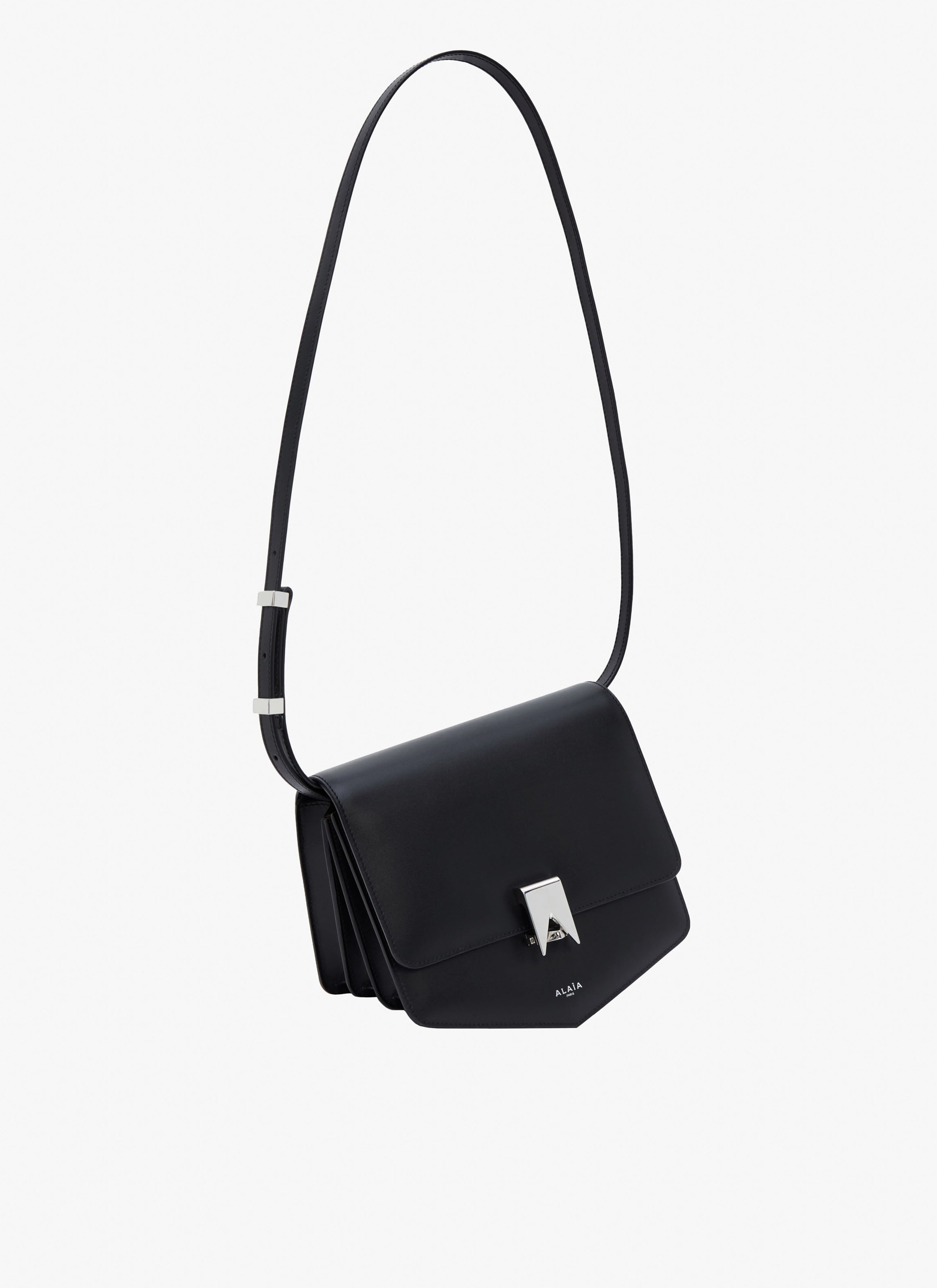 ALAÏA BLACK LE PAPA SMALL BAG IN CALFSKIN