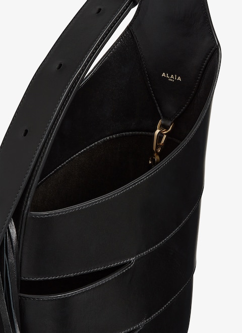 BABEL WITH FRINGES MEDIUM BAG IN GLOSSY SMOOTH CALFSKIN - maison-alaia.com