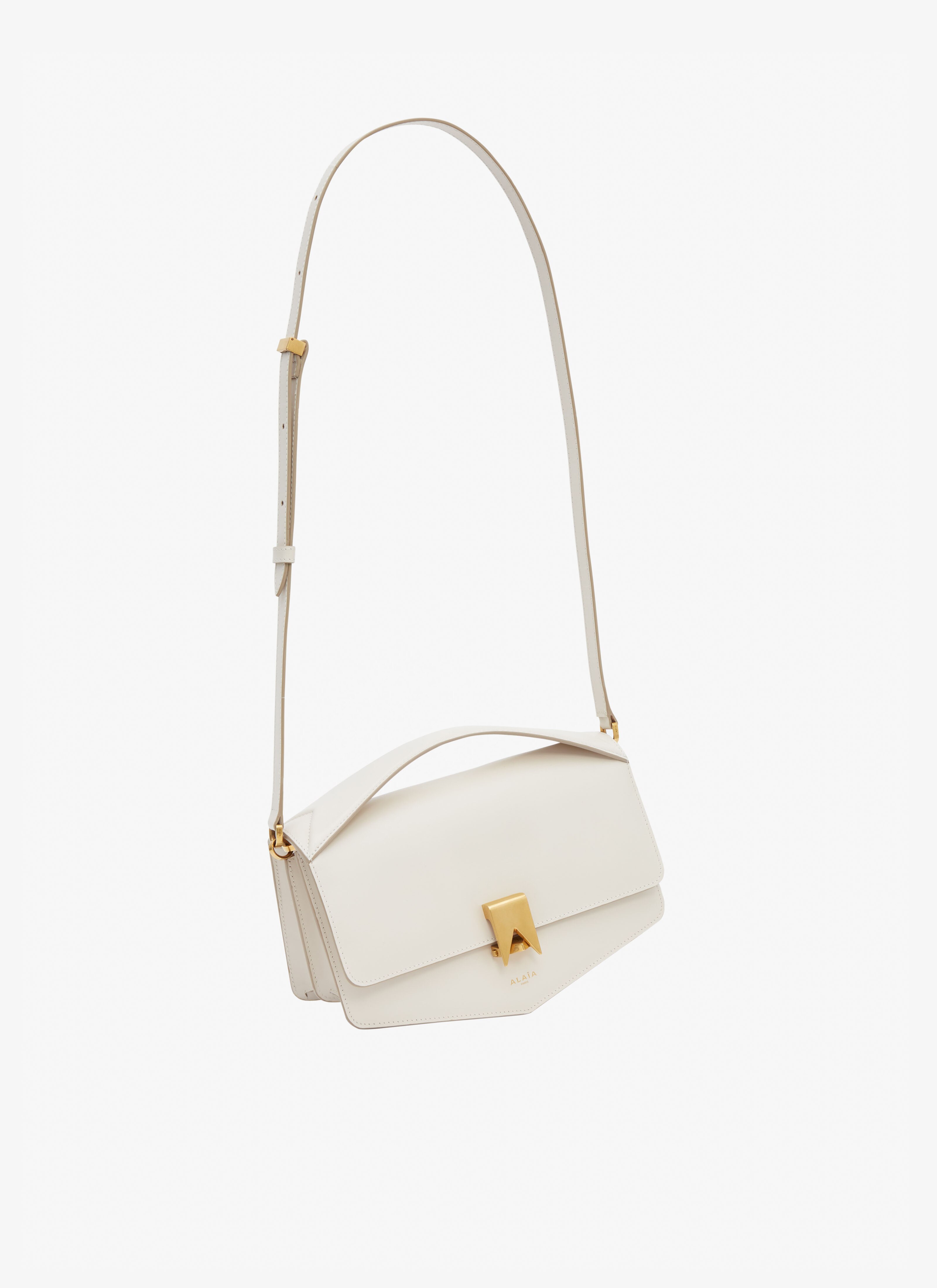 ALAÏA IVORY LE PAPA EAST WEST BAG IN BOX CALFSKIN