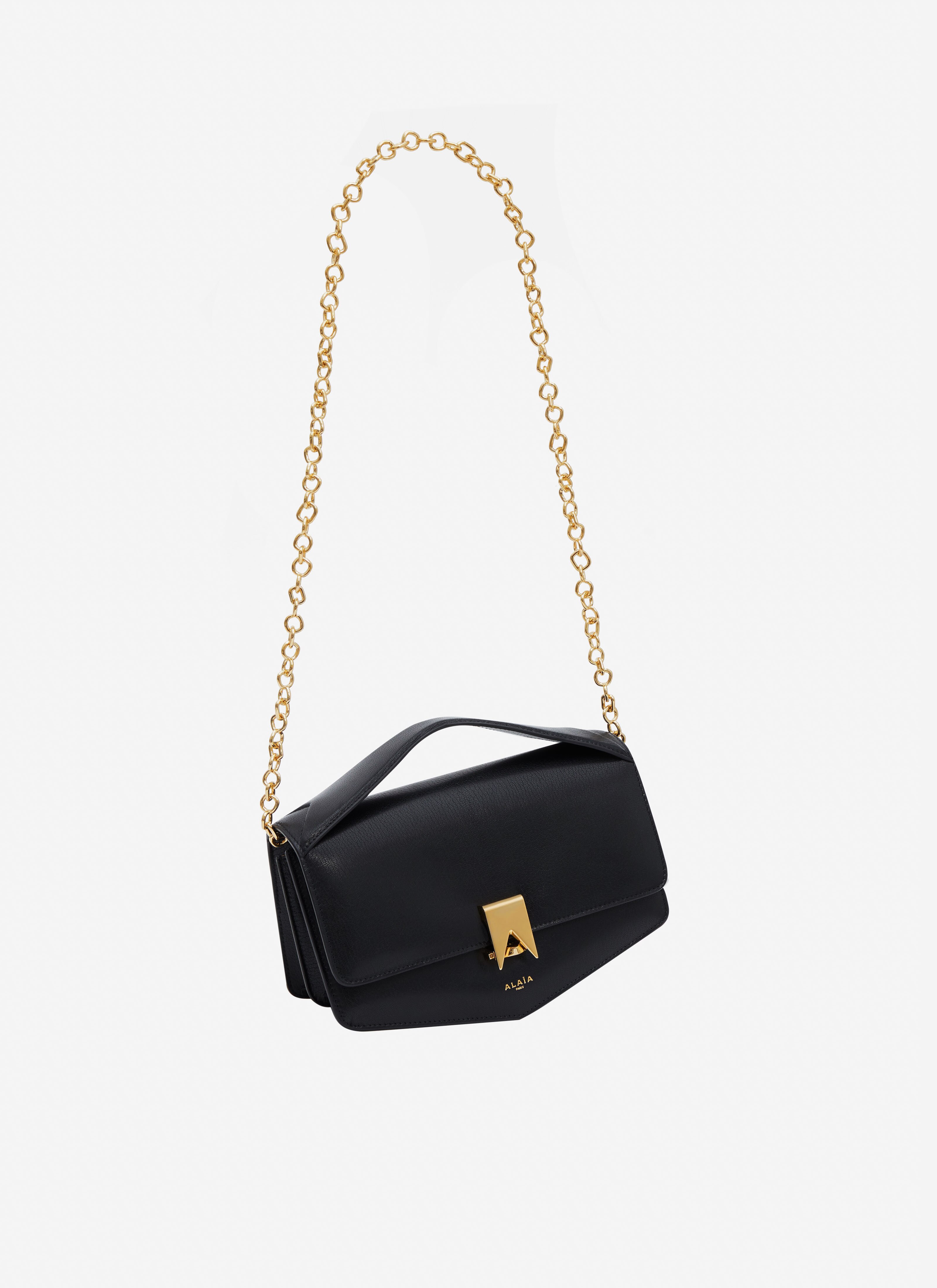 Le Papa east west with chain bag in shiny goatskin - maison-alaia.com