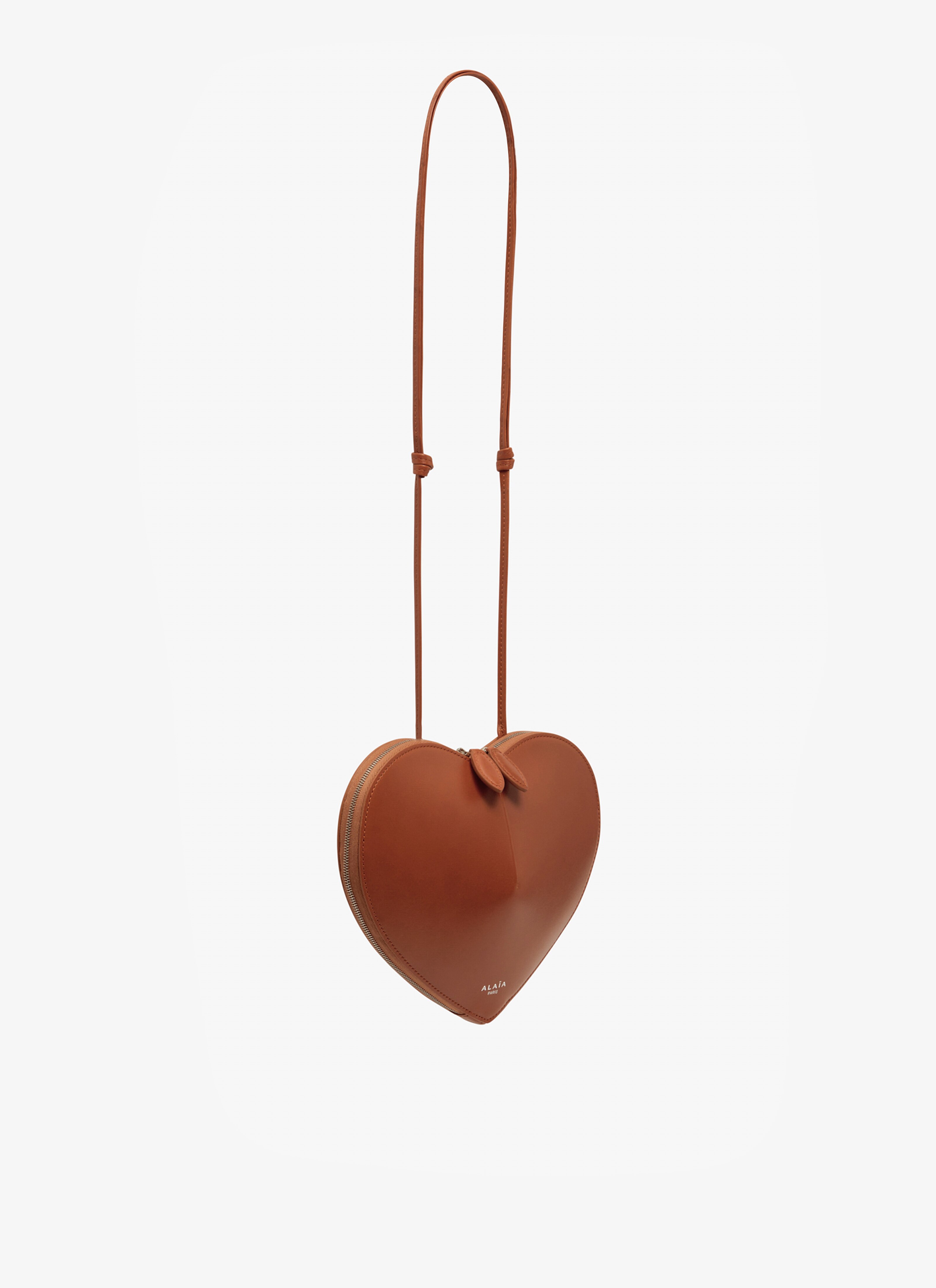 ALAÏA BROWN LE CŒUR BAG IN CALFSKIN