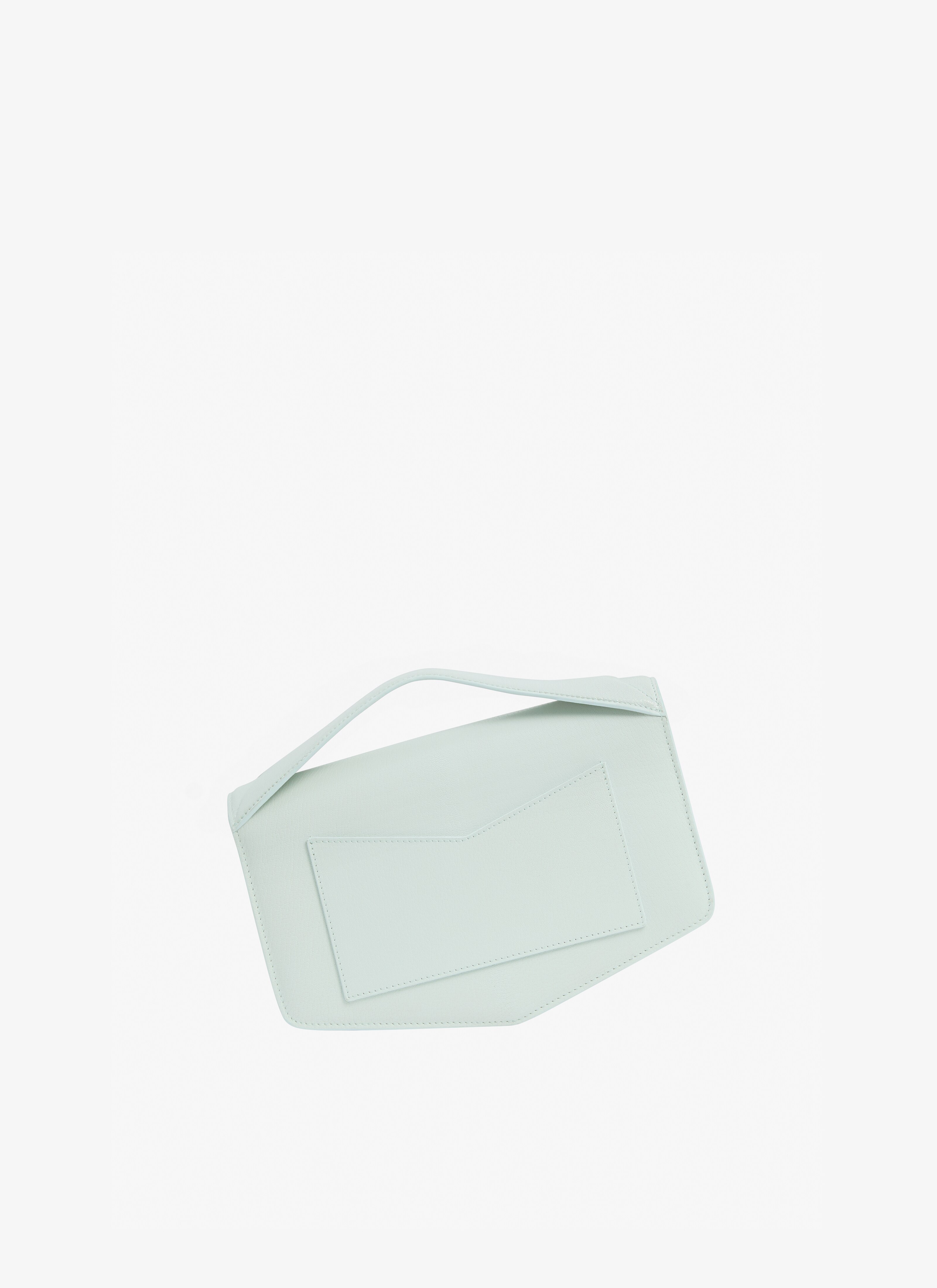 ALAÏA GREEN LE PAPA EAST WEST WITH CHAIN BAG IN SHINY GOATSKIN